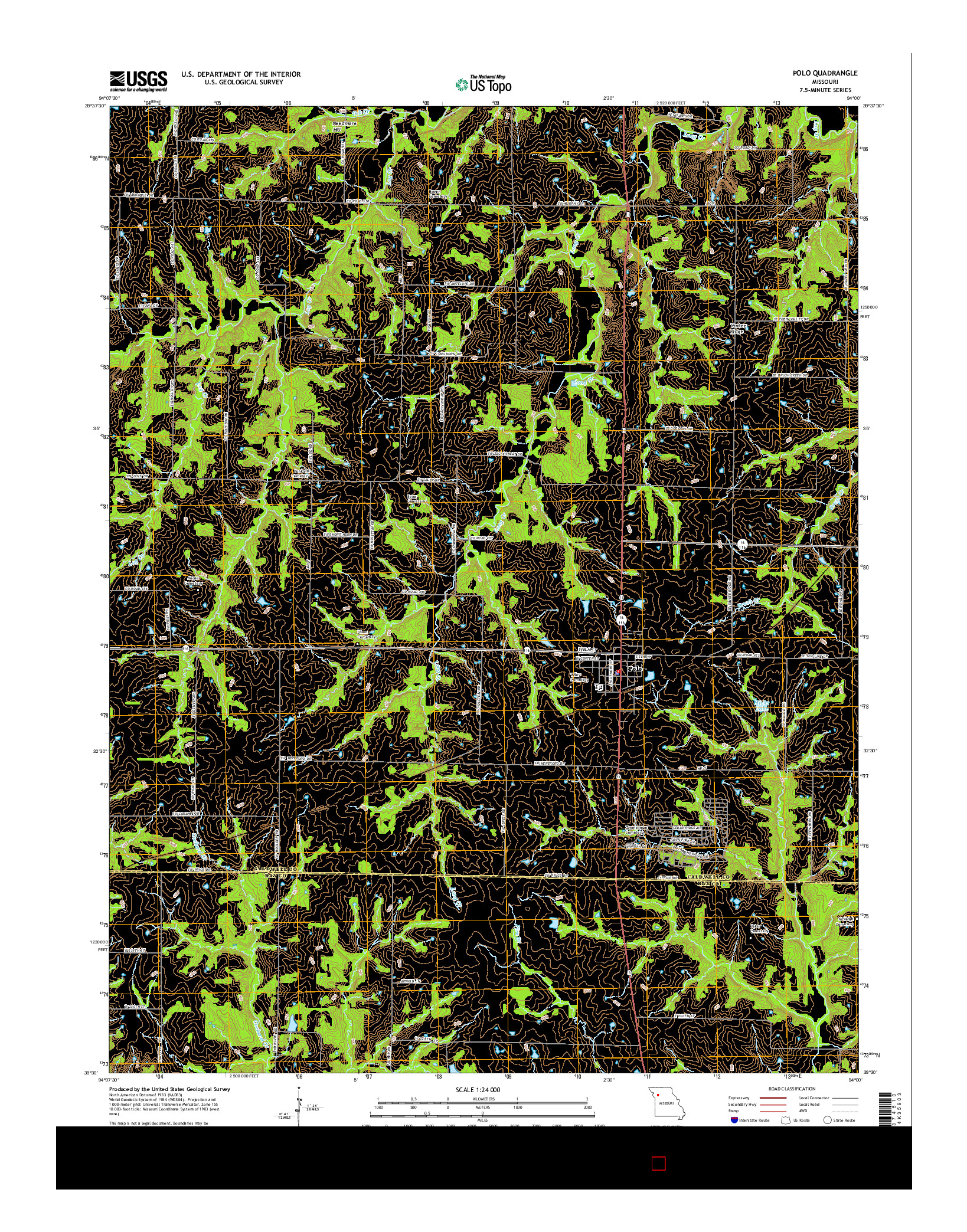 USGS US TOPO 7.5-MINUTE MAP FOR POLO, MO 2014