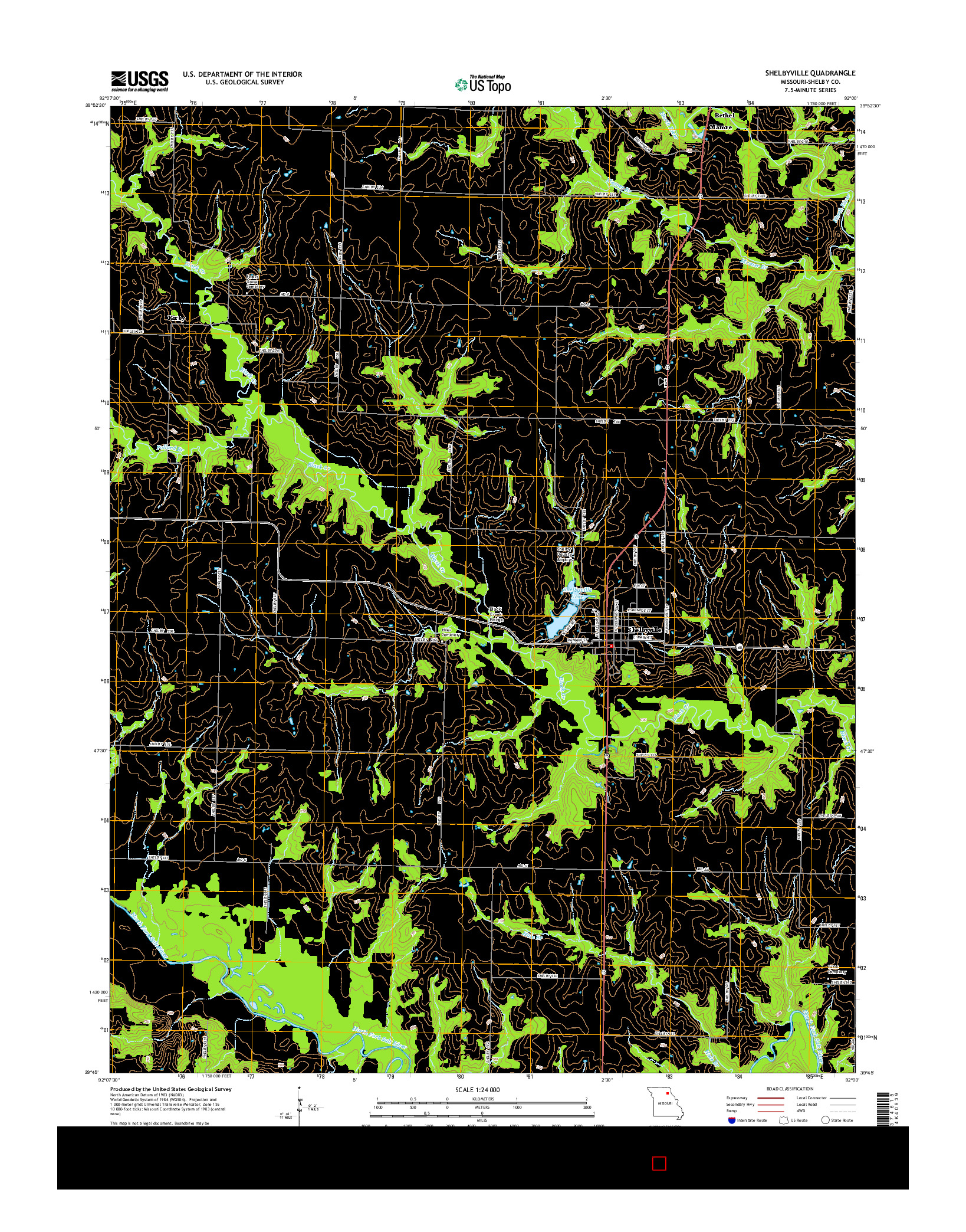 USGS US TOPO 7.5-MINUTE MAP FOR SHELBYVILLE, MO 2014