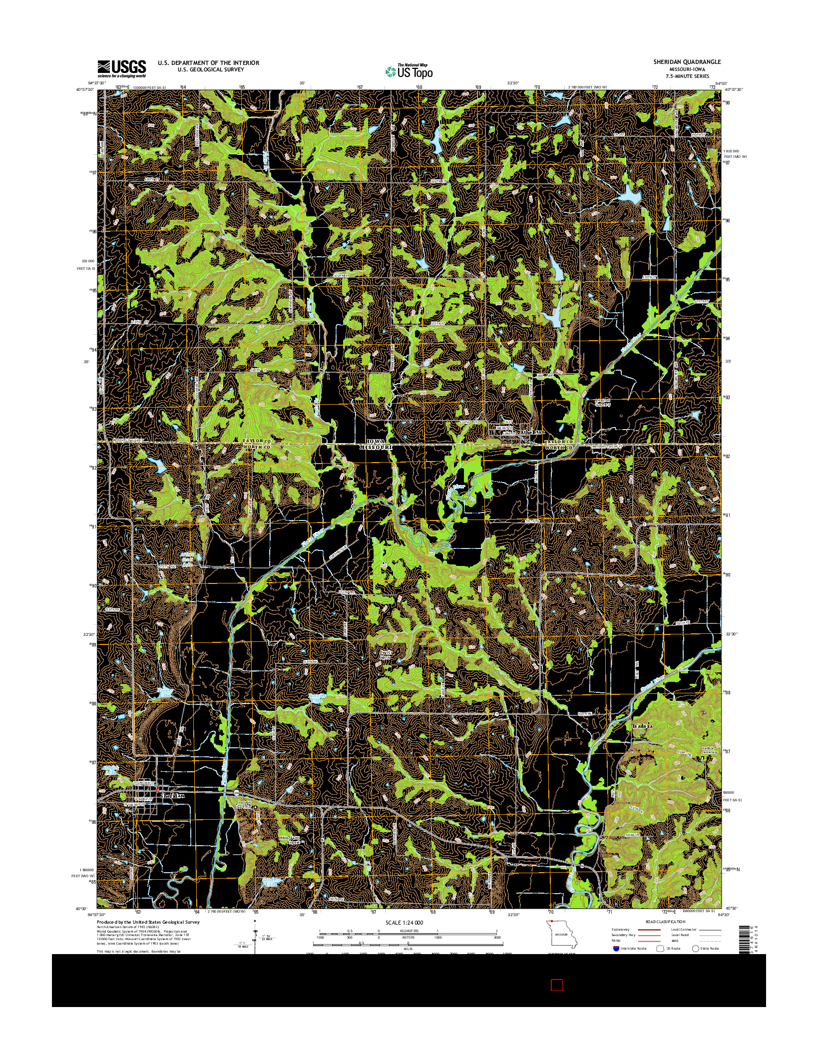 USGS US TOPO 7.5-MINUTE MAP FOR SHERIDAN, MO-IA 2014