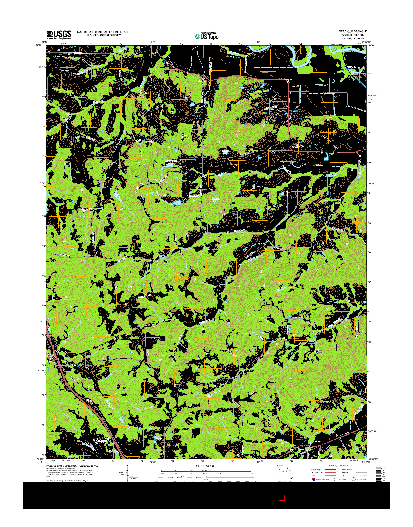 USGS US TOPO 7.5-MINUTE MAP FOR VERA, MO 2014