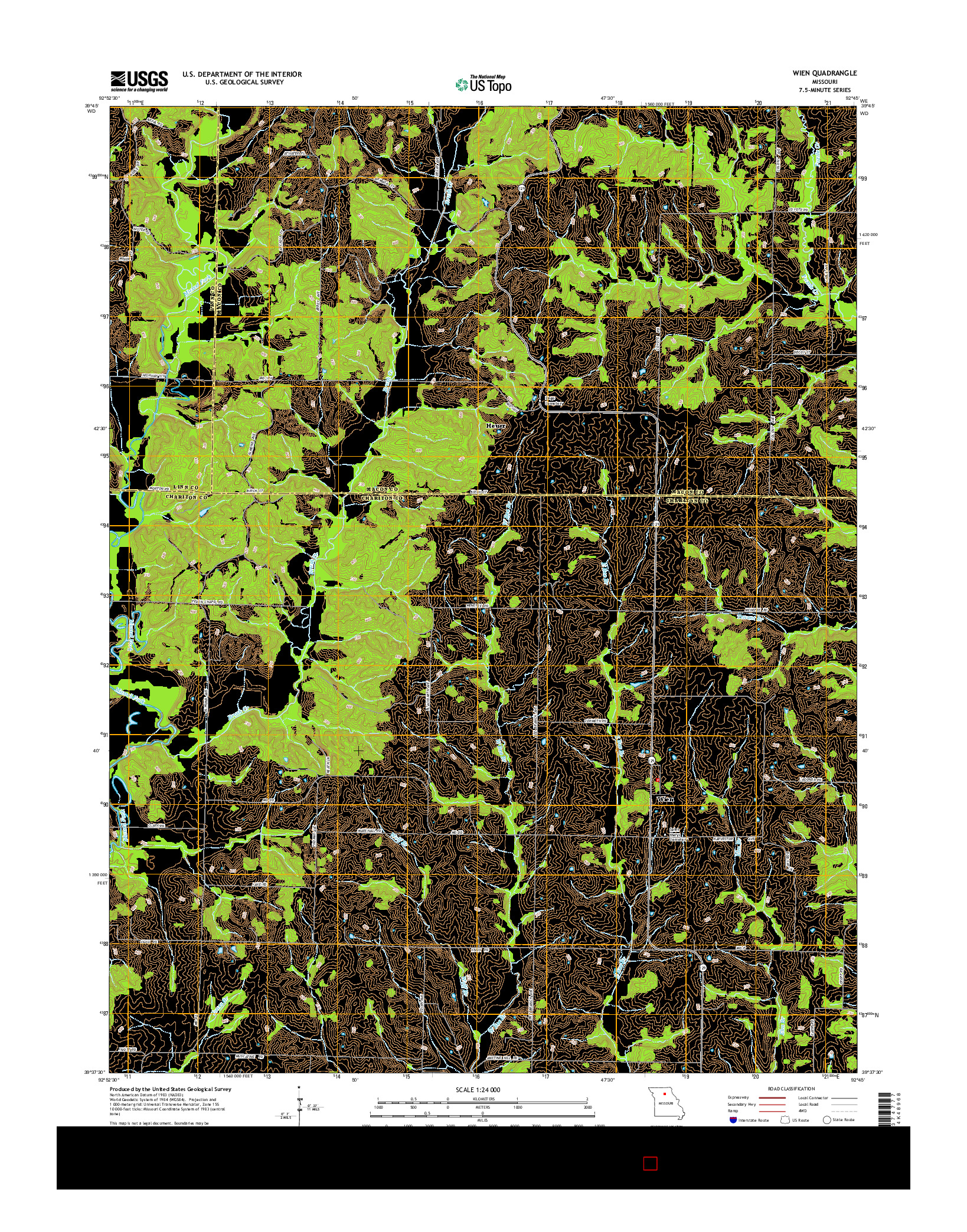 USGS US TOPO 7.5-MINUTE MAP FOR WIEN, MO 2014