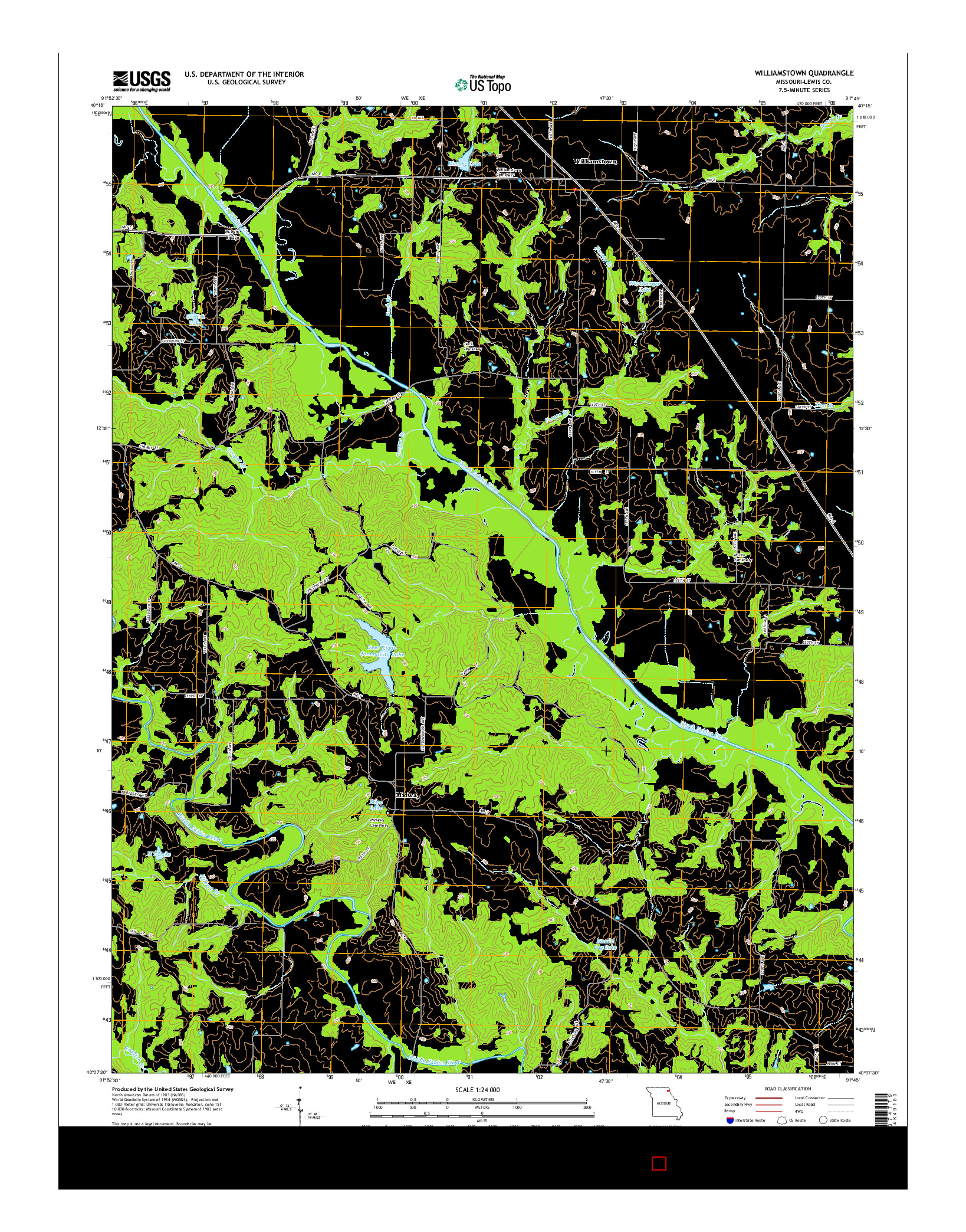 USGS US TOPO 7.5-MINUTE MAP FOR WILLIAMSTOWN, MO 2014