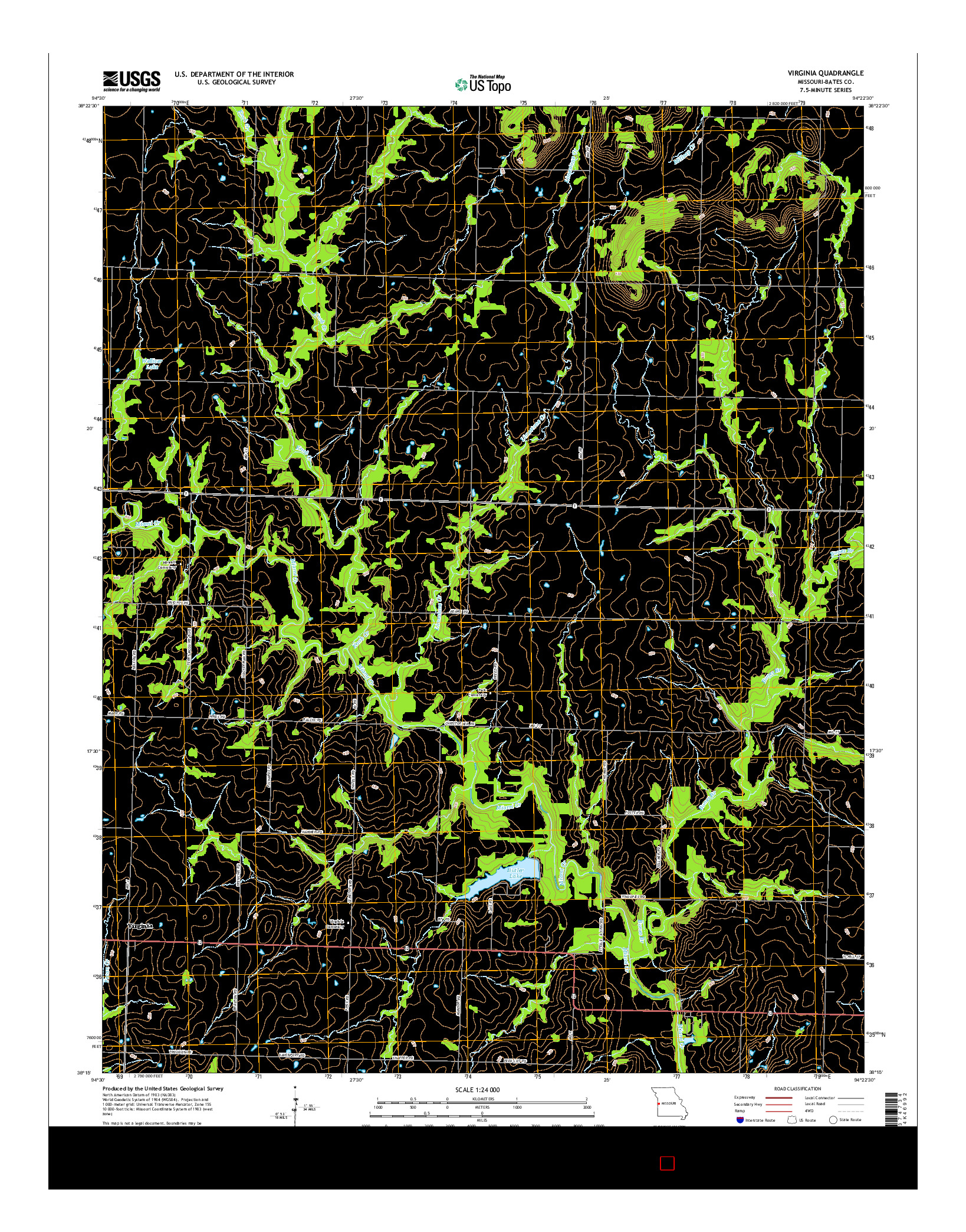 USGS US TOPO 7.5-MINUTE MAP FOR VIRGINIA, MO 2014