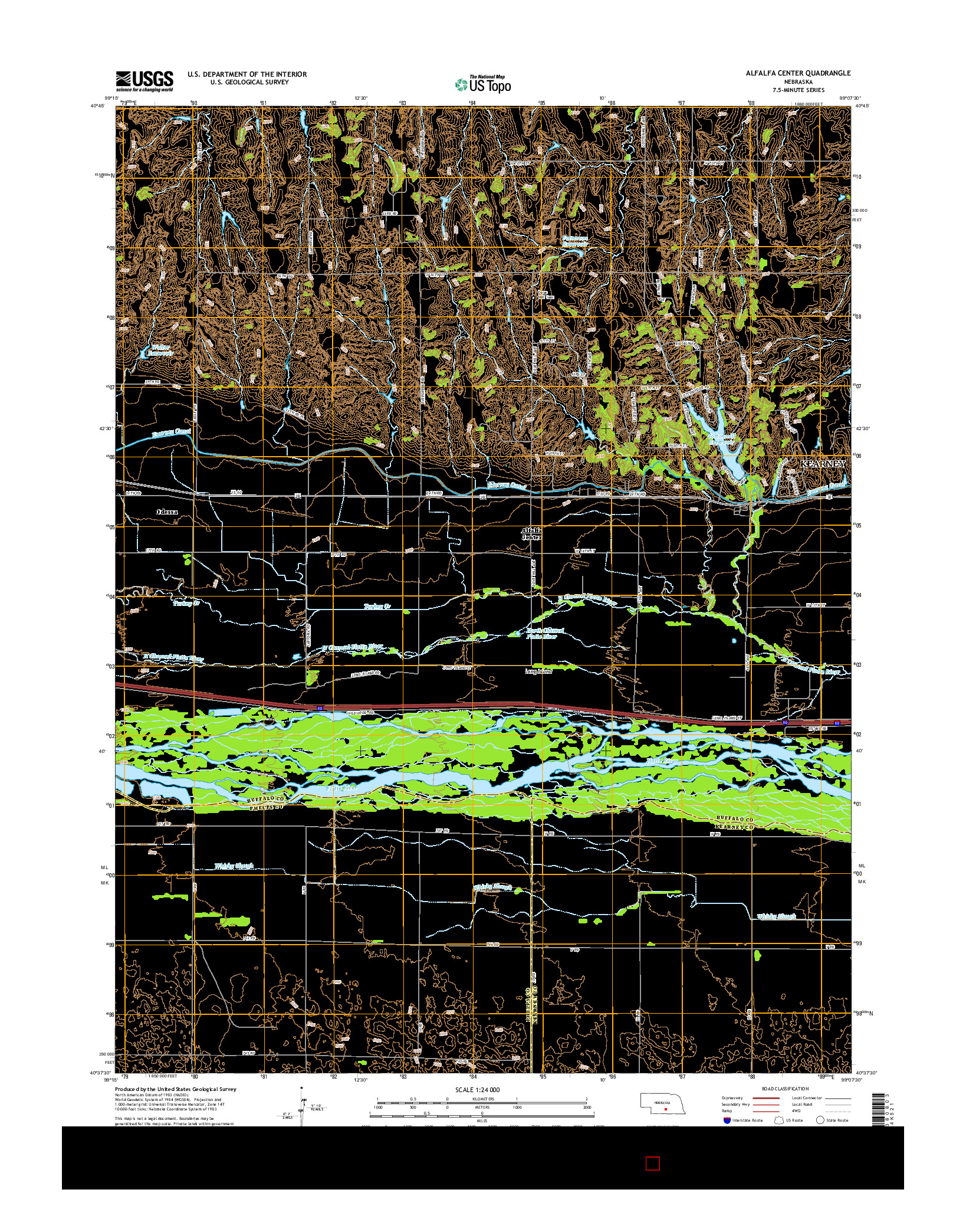 USGS US TOPO 7.5-MINUTE MAP FOR ALFALFA CENTER, NE 2014