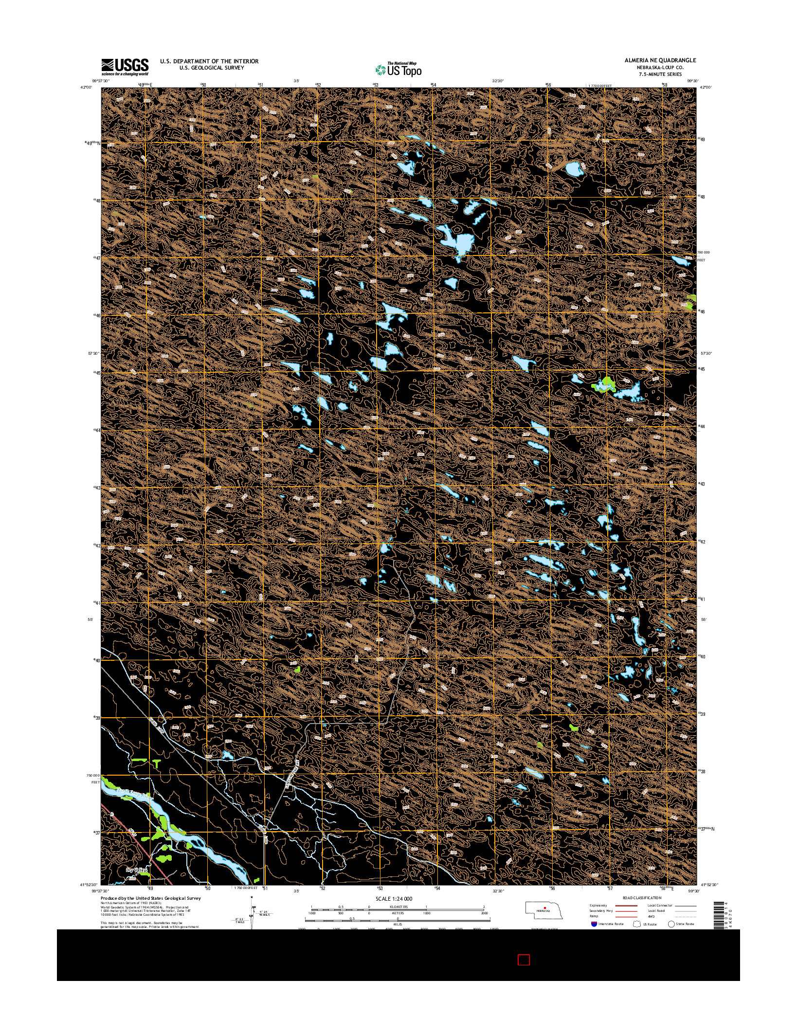 USGS US TOPO 7.5-MINUTE MAP FOR ALMERIA NE, NE 2014