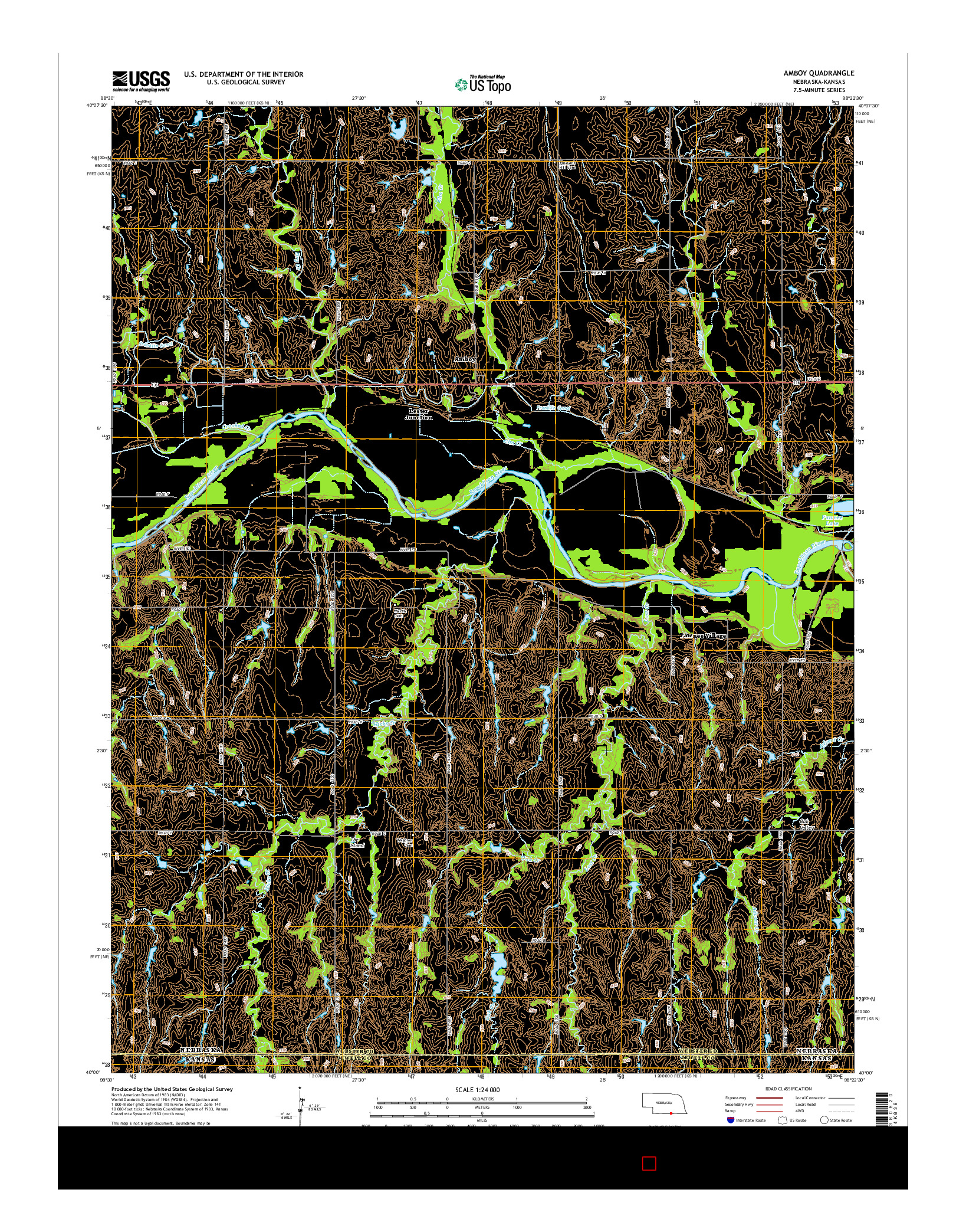 USGS US TOPO 7.5-MINUTE MAP FOR AMBOY, NE-KS 2014