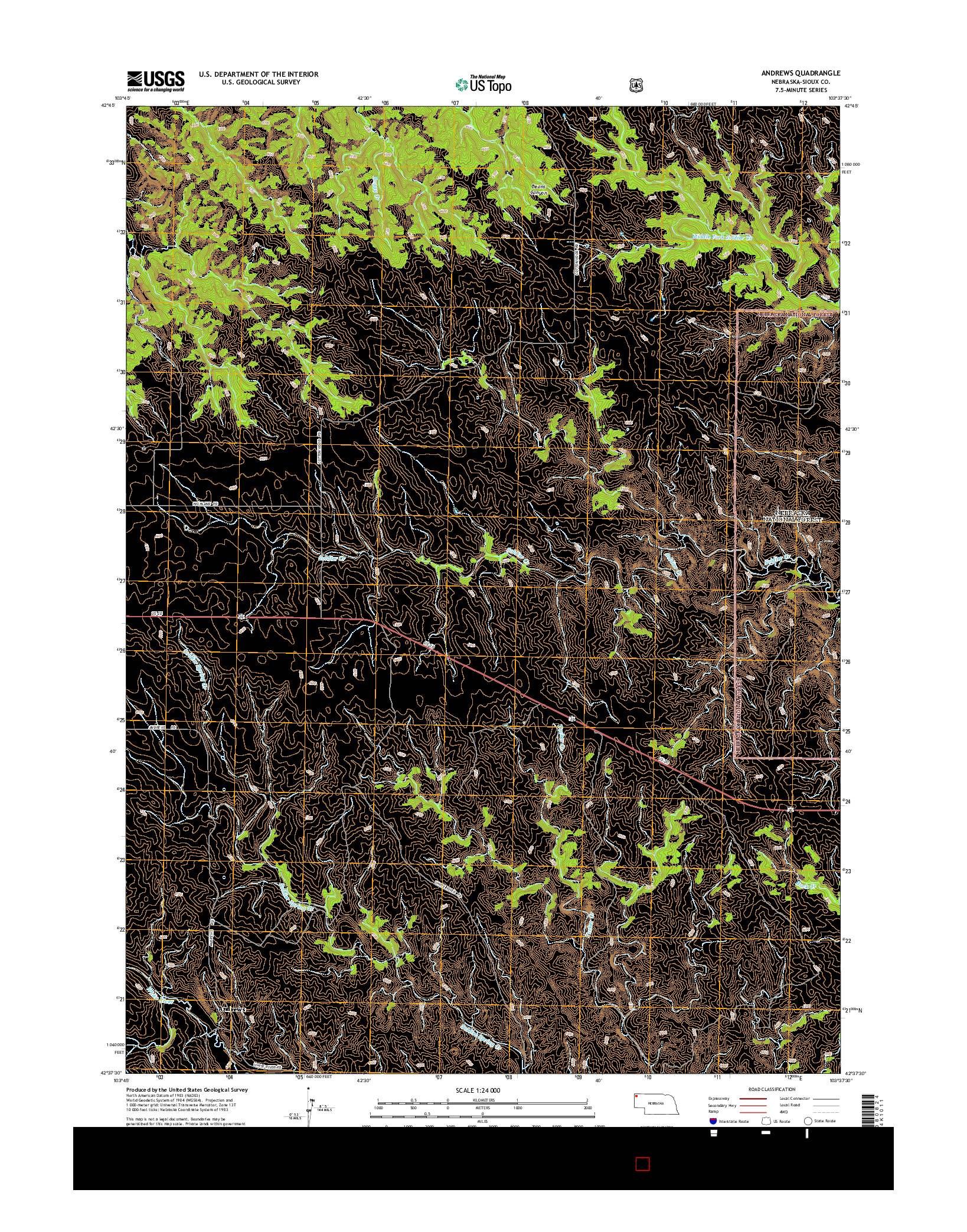 USGS US TOPO 7.5-MINUTE MAP FOR ANDREWS, NE 2014