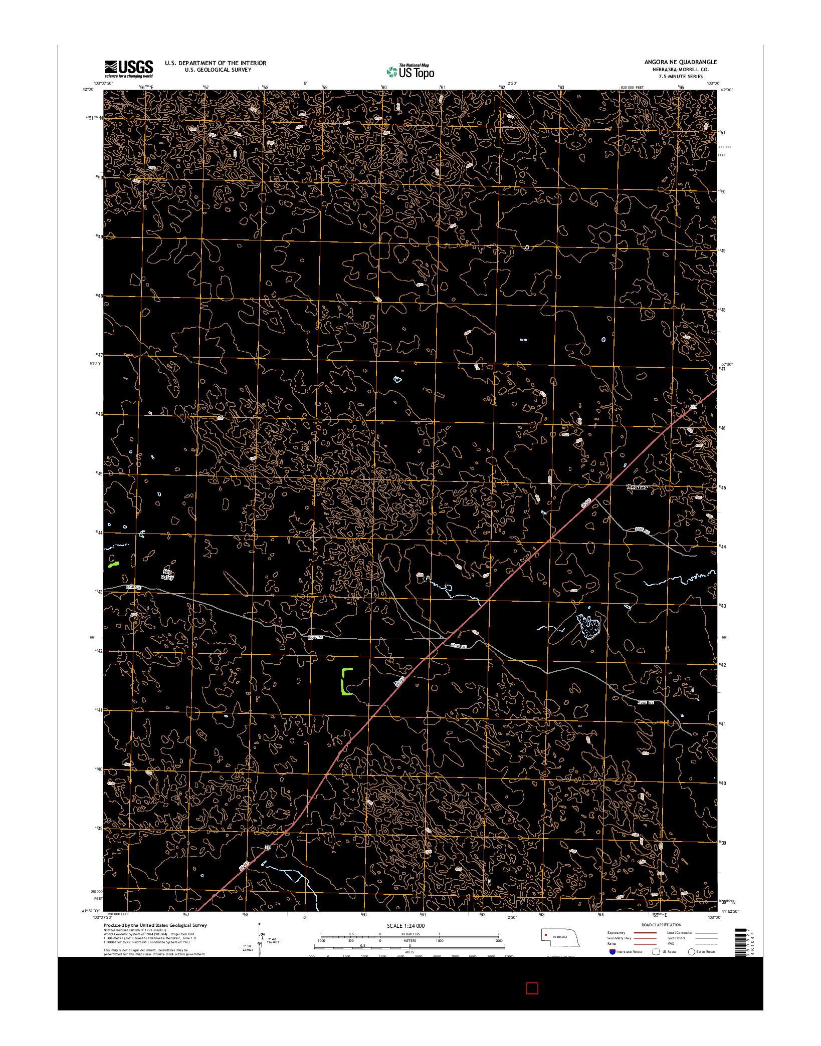 USGS US TOPO 7.5-MINUTE MAP FOR ANGORA NE, NE 2014