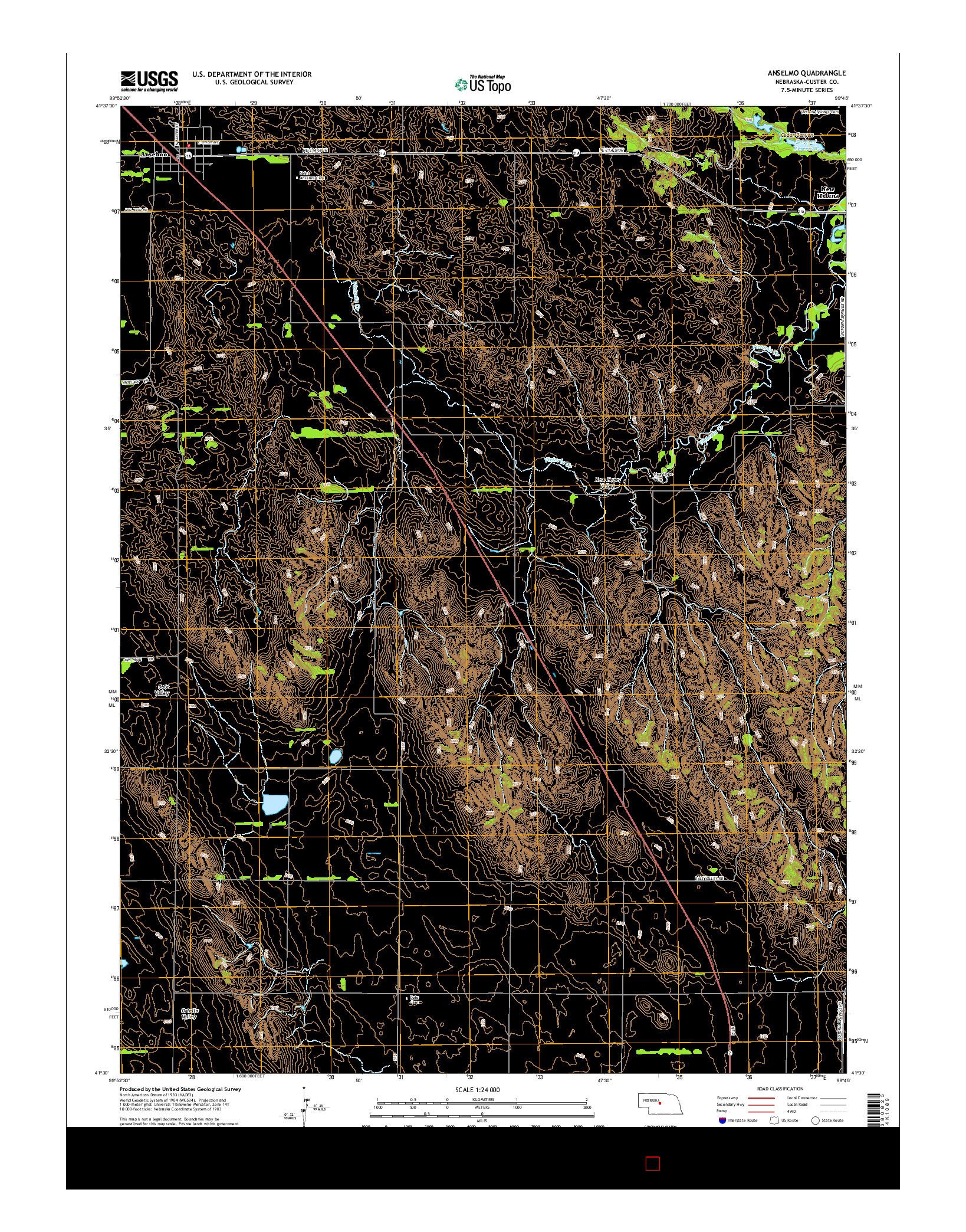 USGS US TOPO 7.5-MINUTE MAP FOR ANSELMO, NE 2014