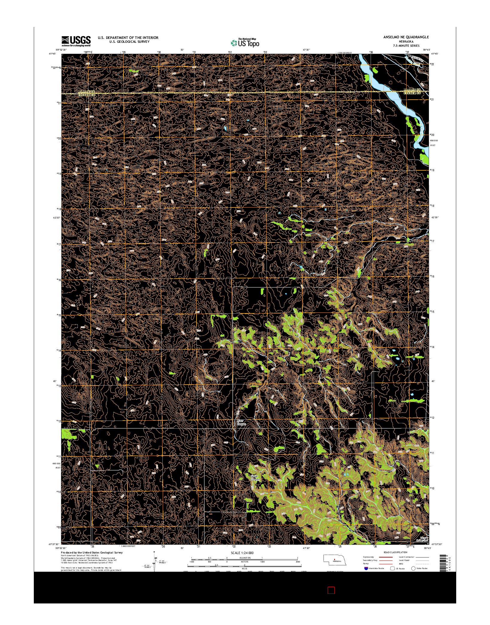 USGS US TOPO 7.5-MINUTE MAP FOR ANSELMO NE, NE 2014