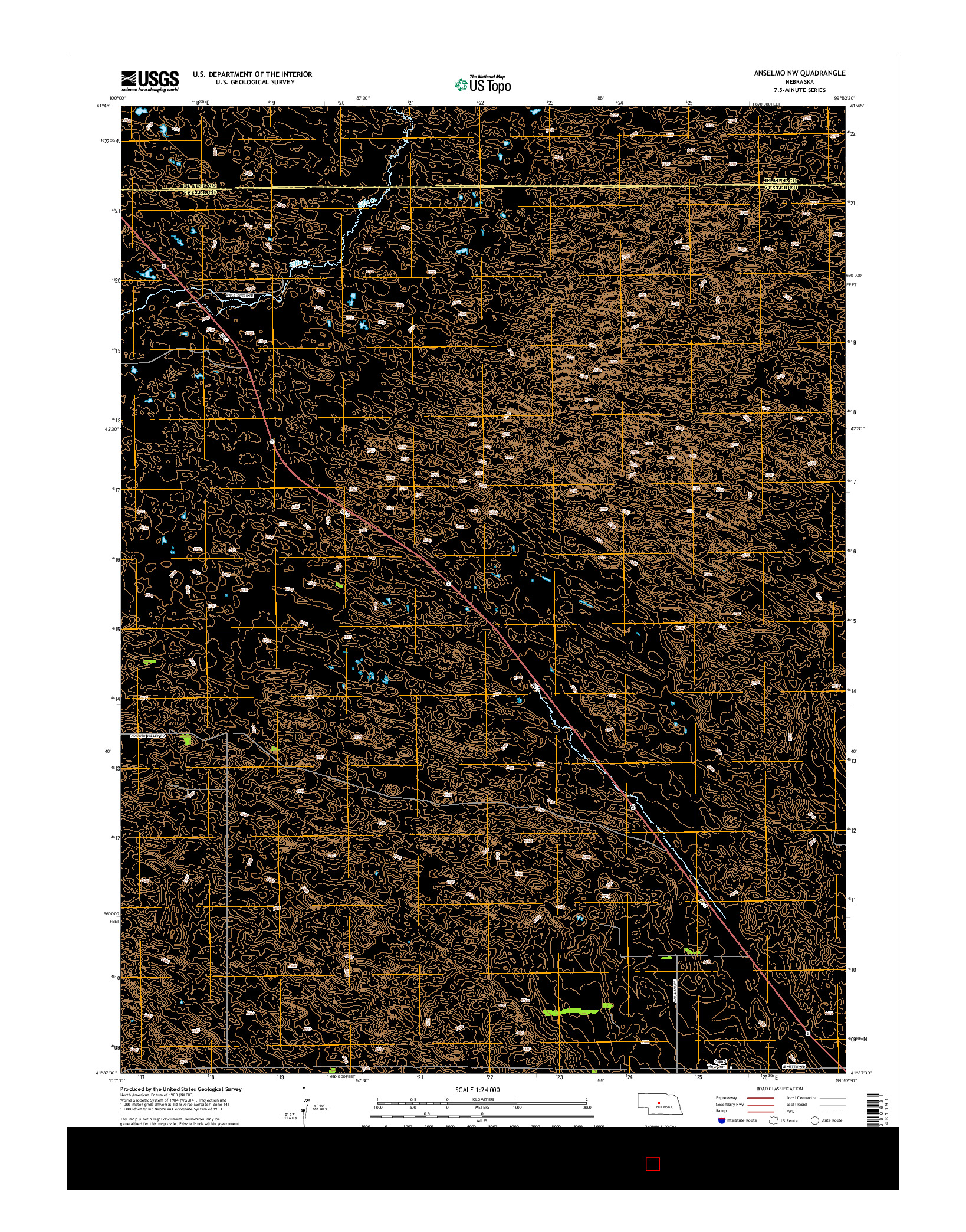 USGS US TOPO 7.5-MINUTE MAP FOR ANSELMO NW, NE 2014