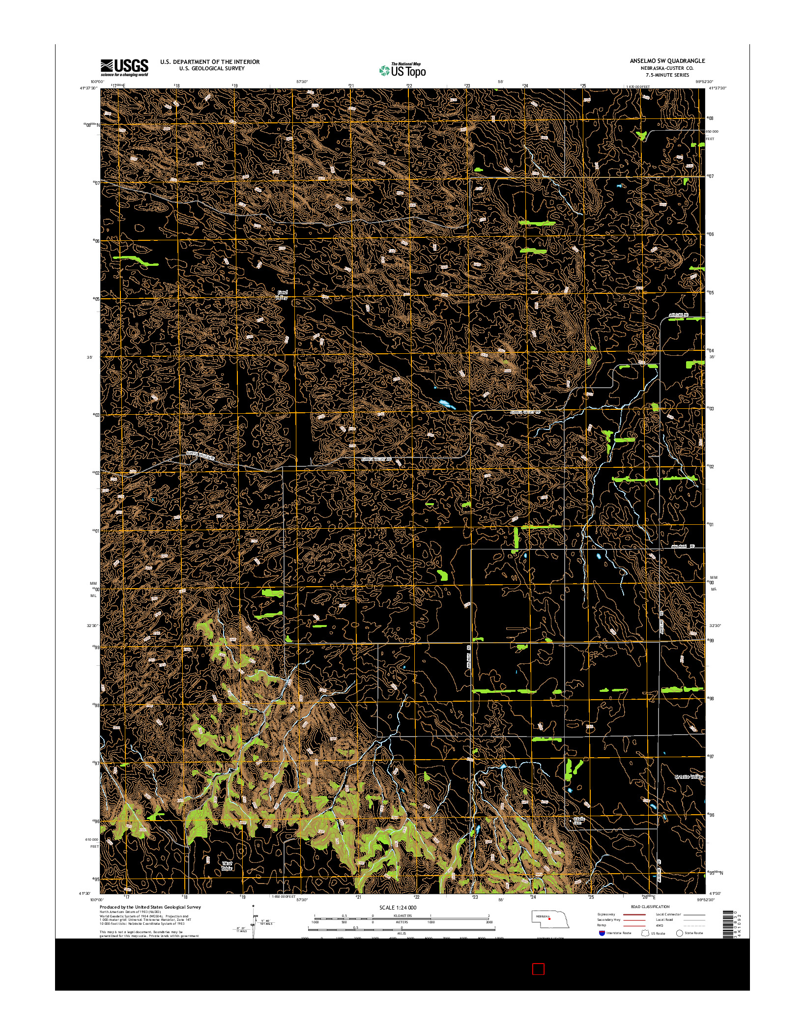 USGS US TOPO 7.5-MINUTE MAP FOR ANSELMO SW, NE 2014