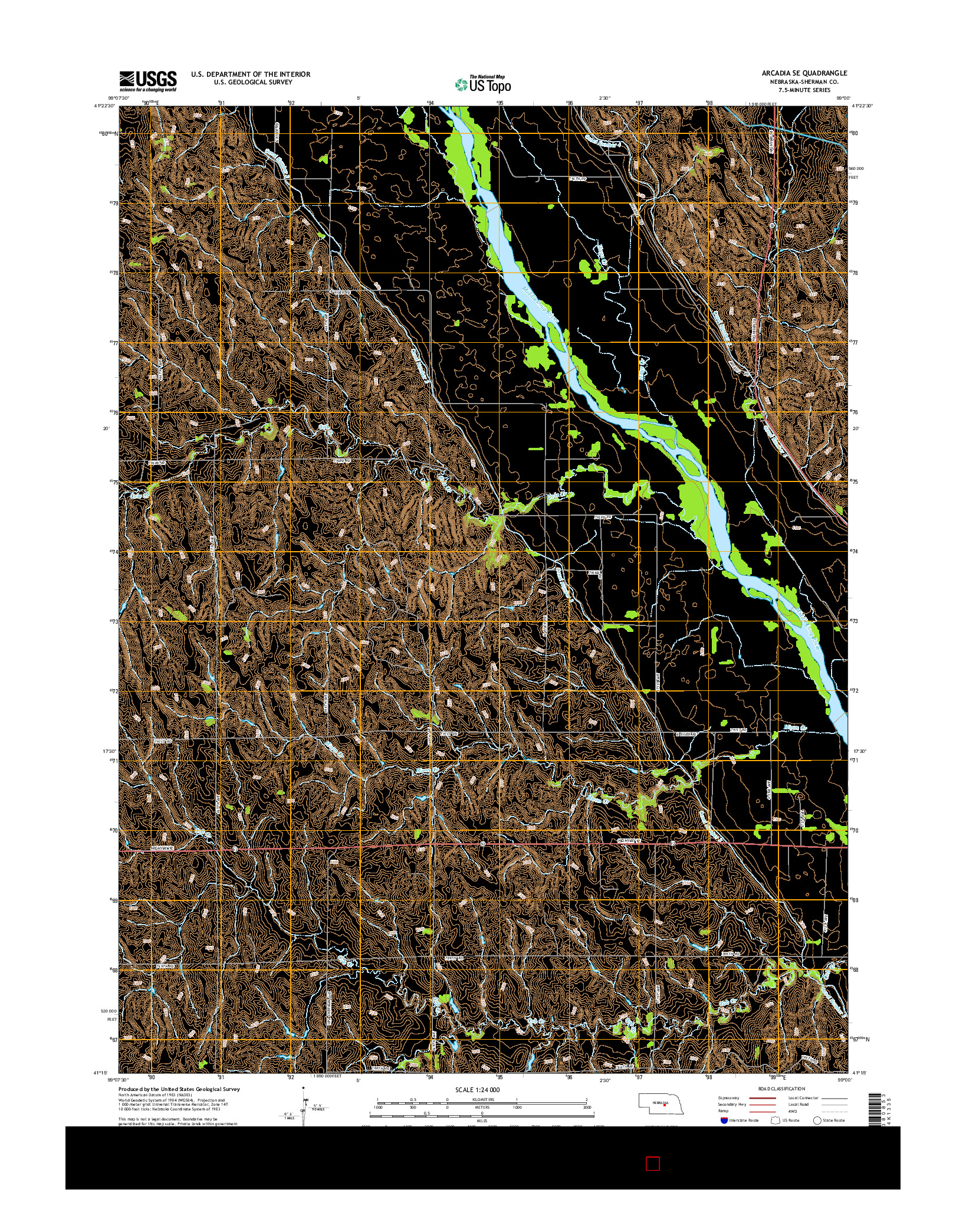 USGS US TOPO 7.5-MINUTE MAP FOR ARCADIA SE, NE 2014