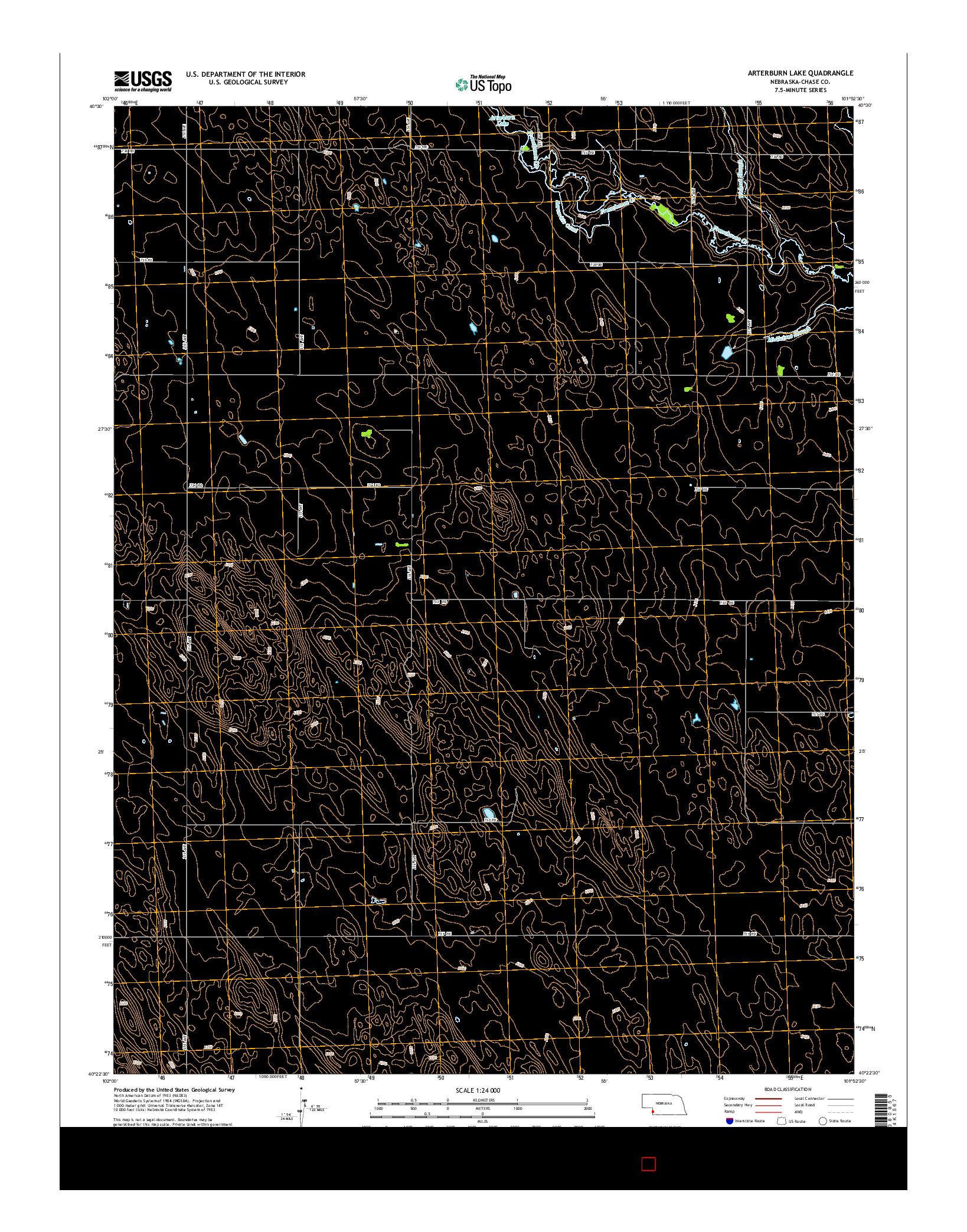 USGS US TOPO 7.5-MINUTE MAP FOR ARTERBURN LAKE, NE 2014