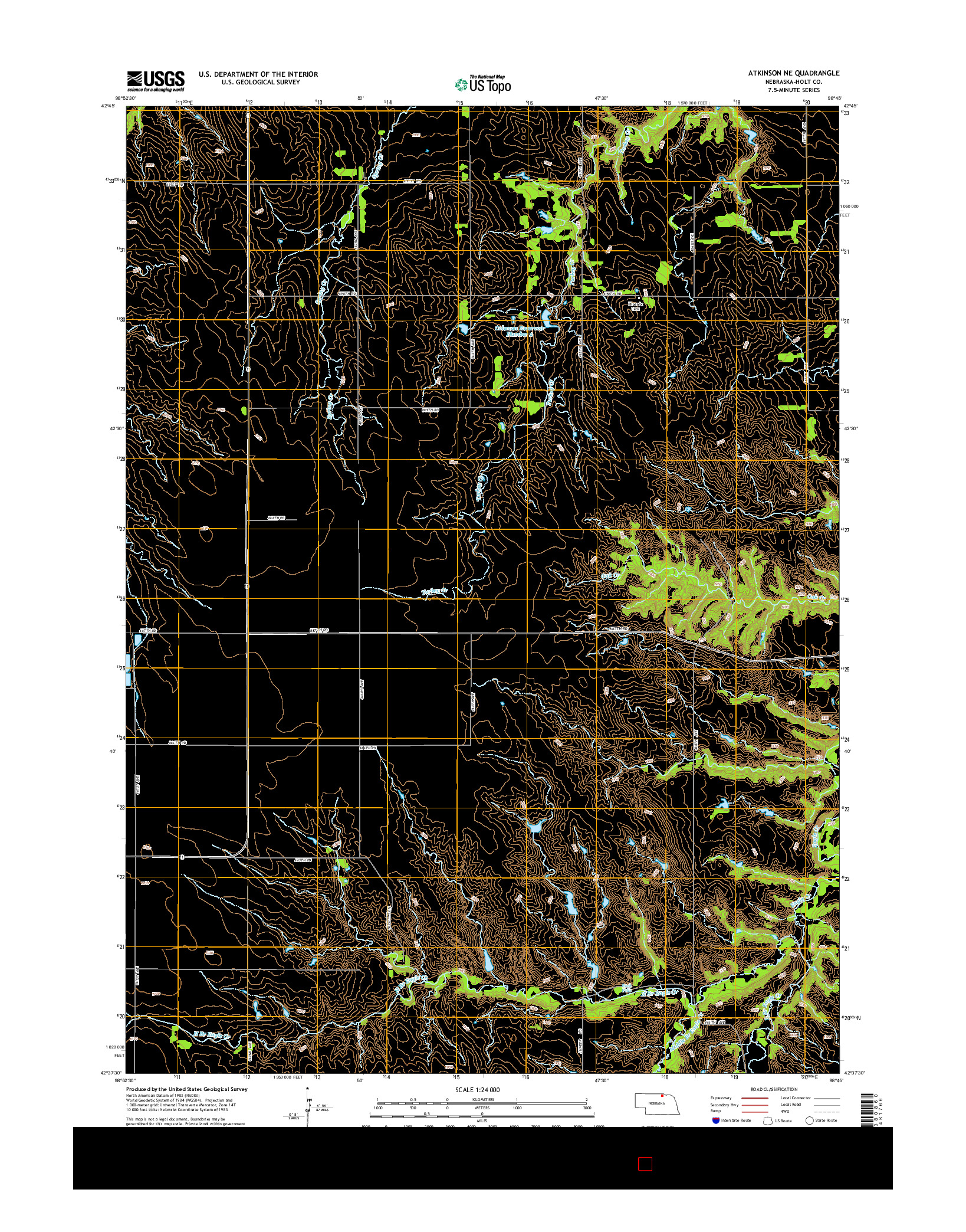 USGS US TOPO 7.5-MINUTE MAP FOR ATKINSON NE, NE 2014