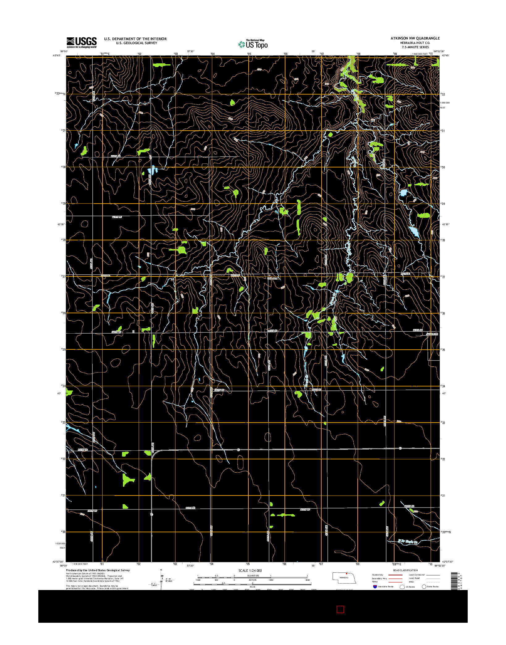 USGS US TOPO 7.5-MINUTE MAP FOR ATKINSON NW, NE 2014