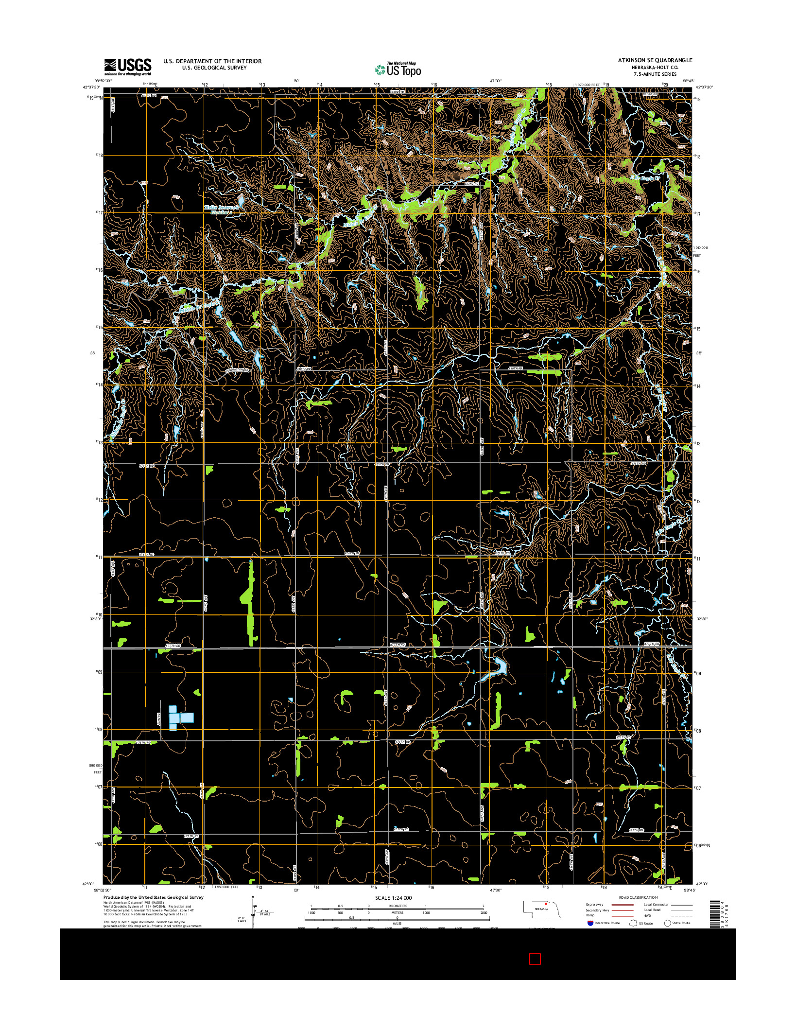 USGS US TOPO 7.5-MINUTE MAP FOR ATKINSON SE, NE 2014