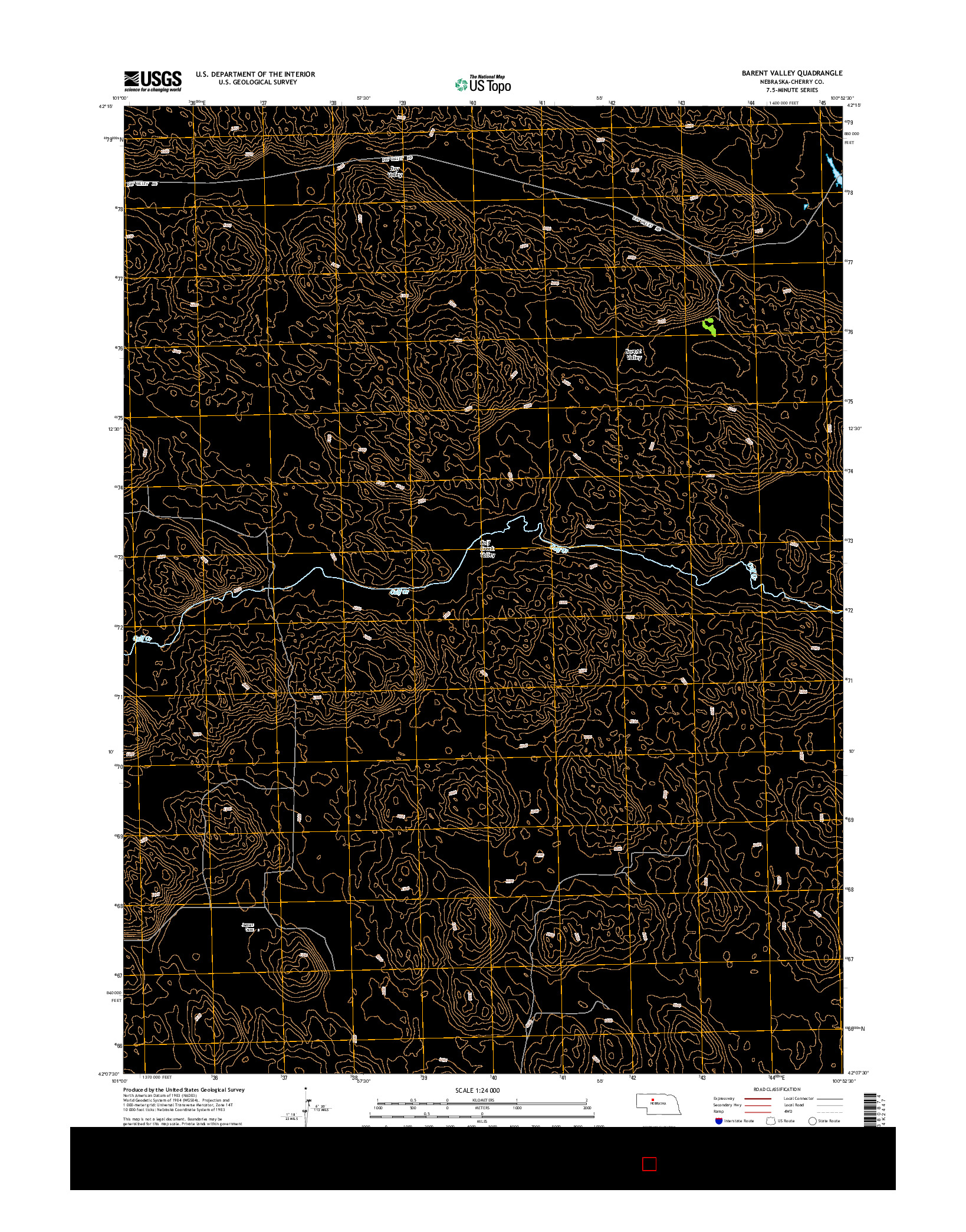 USGS US TOPO 7.5-MINUTE MAP FOR BARENT VALLEY, NE 2014