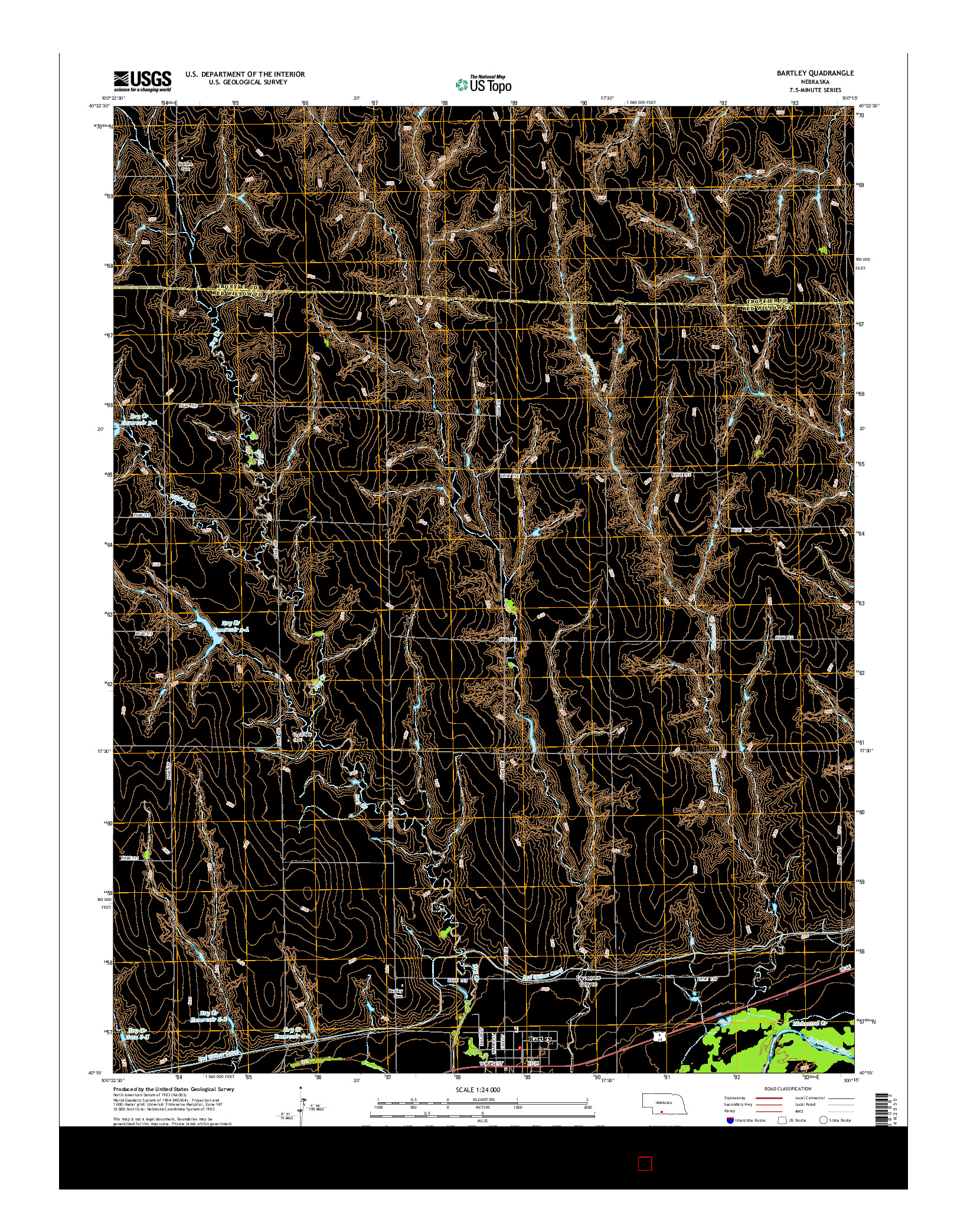 USGS US TOPO 7.5-MINUTE MAP FOR BARTLEY, NE 2014