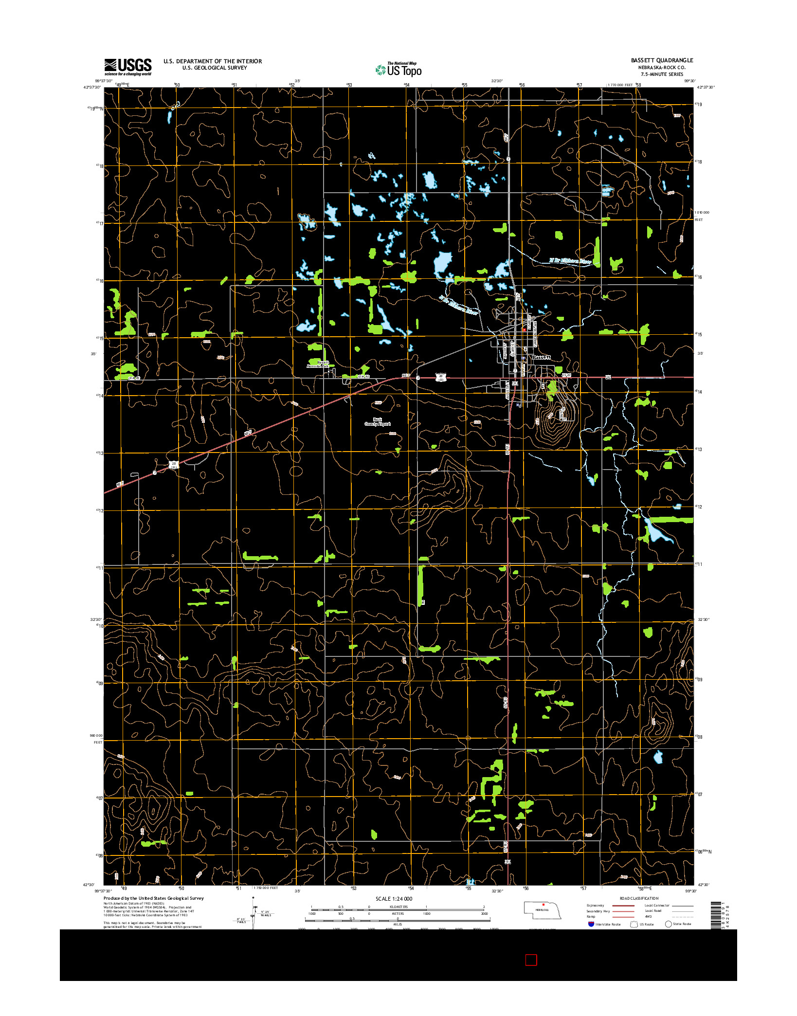 USGS US TOPO 7.5-MINUTE MAP FOR BASSETT, NE 2014