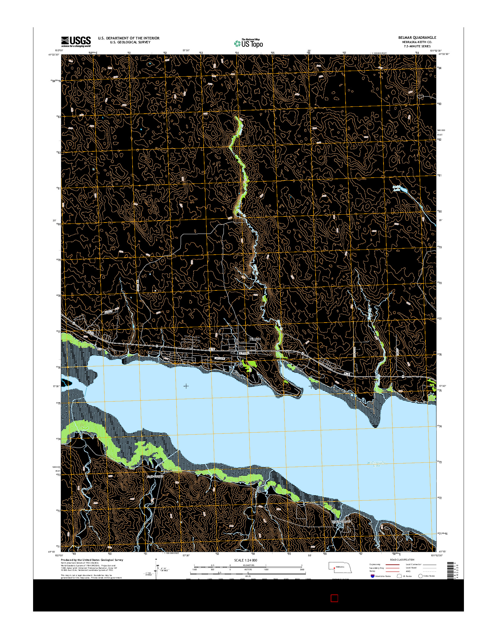 USGS US TOPO 7.5-MINUTE MAP FOR BELMAR, NE 2014