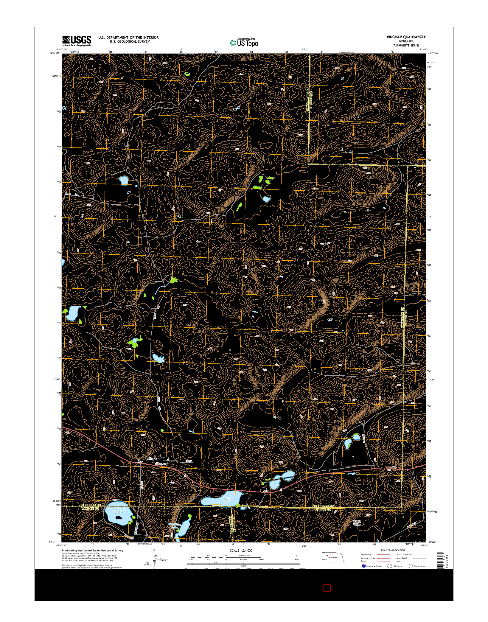 USGS US TOPO 7.5-MINUTE MAP FOR BINGHAM, NE 2014