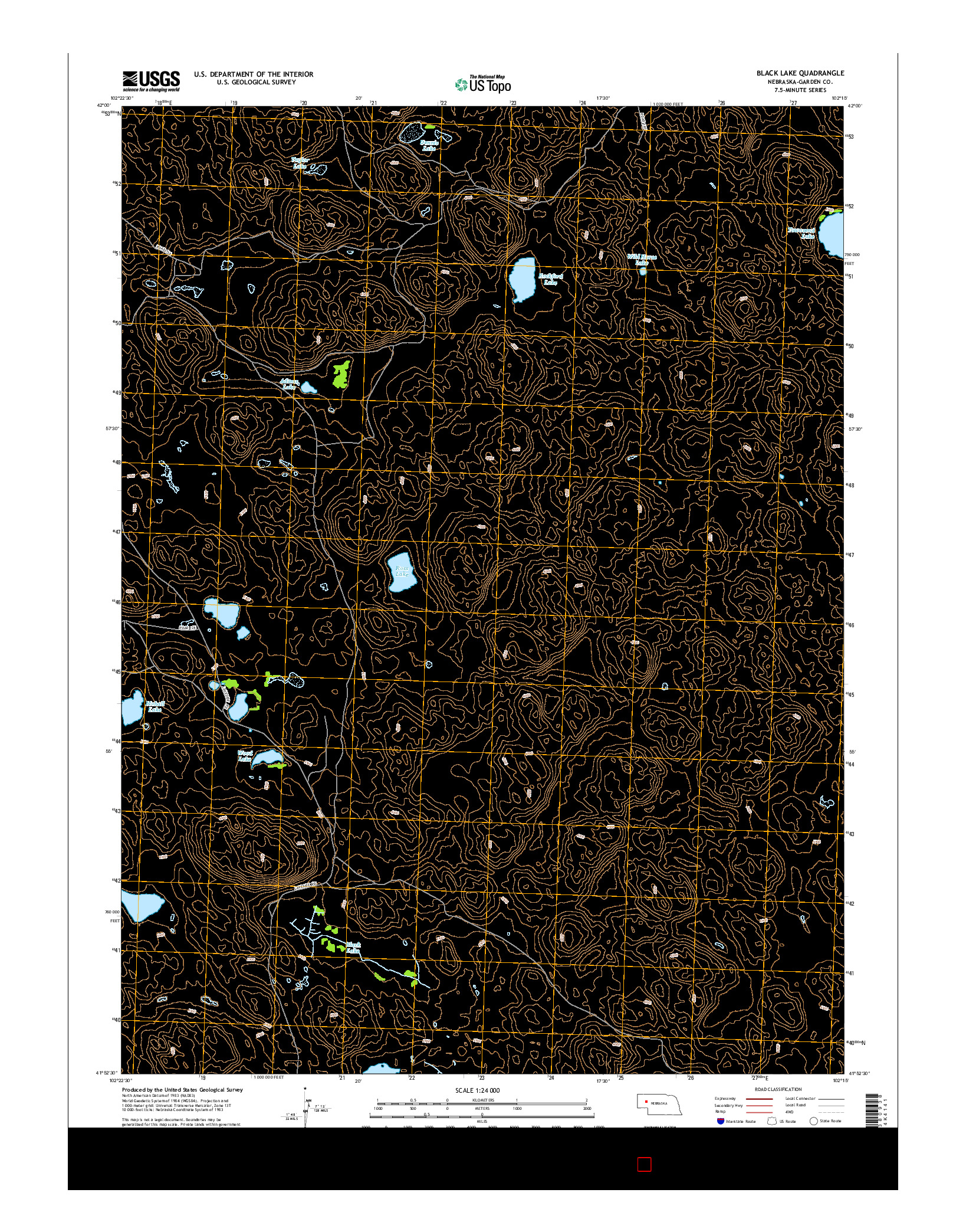 USGS US TOPO 7.5-MINUTE MAP FOR BLACK LAKE, NE 2014