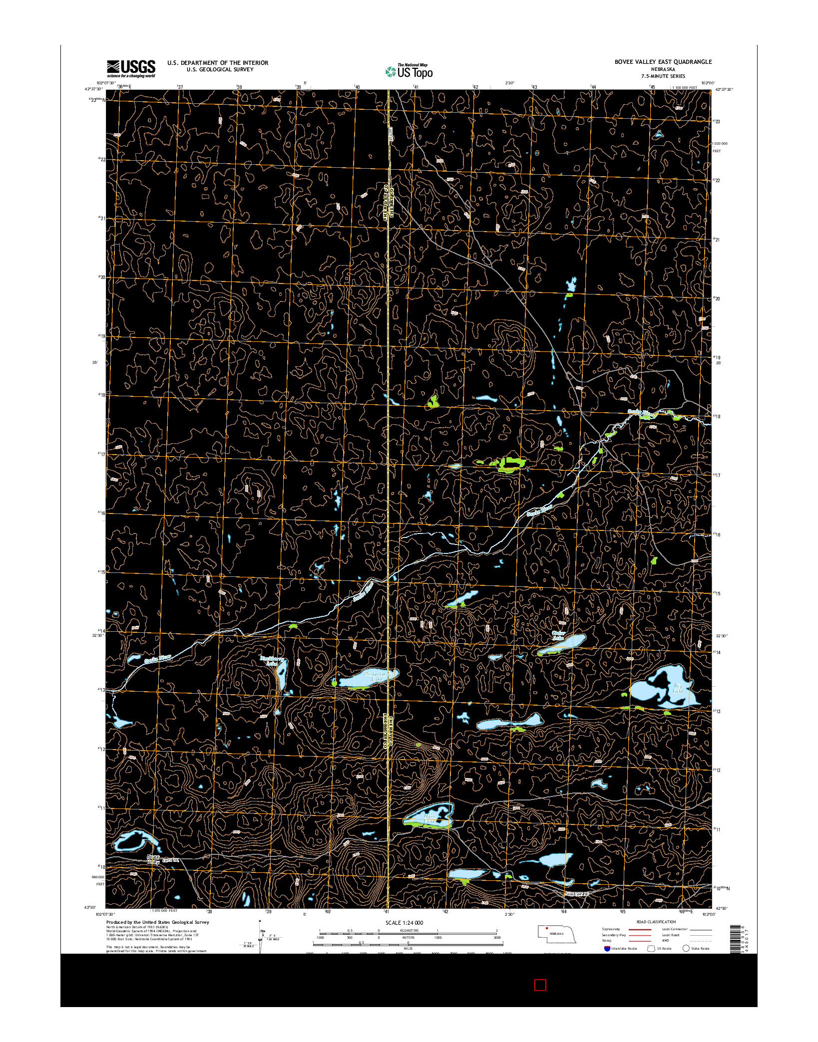 USGS US TOPO 7.5-MINUTE MAP FOR BOVEE VALLEY EAST, NE 2014