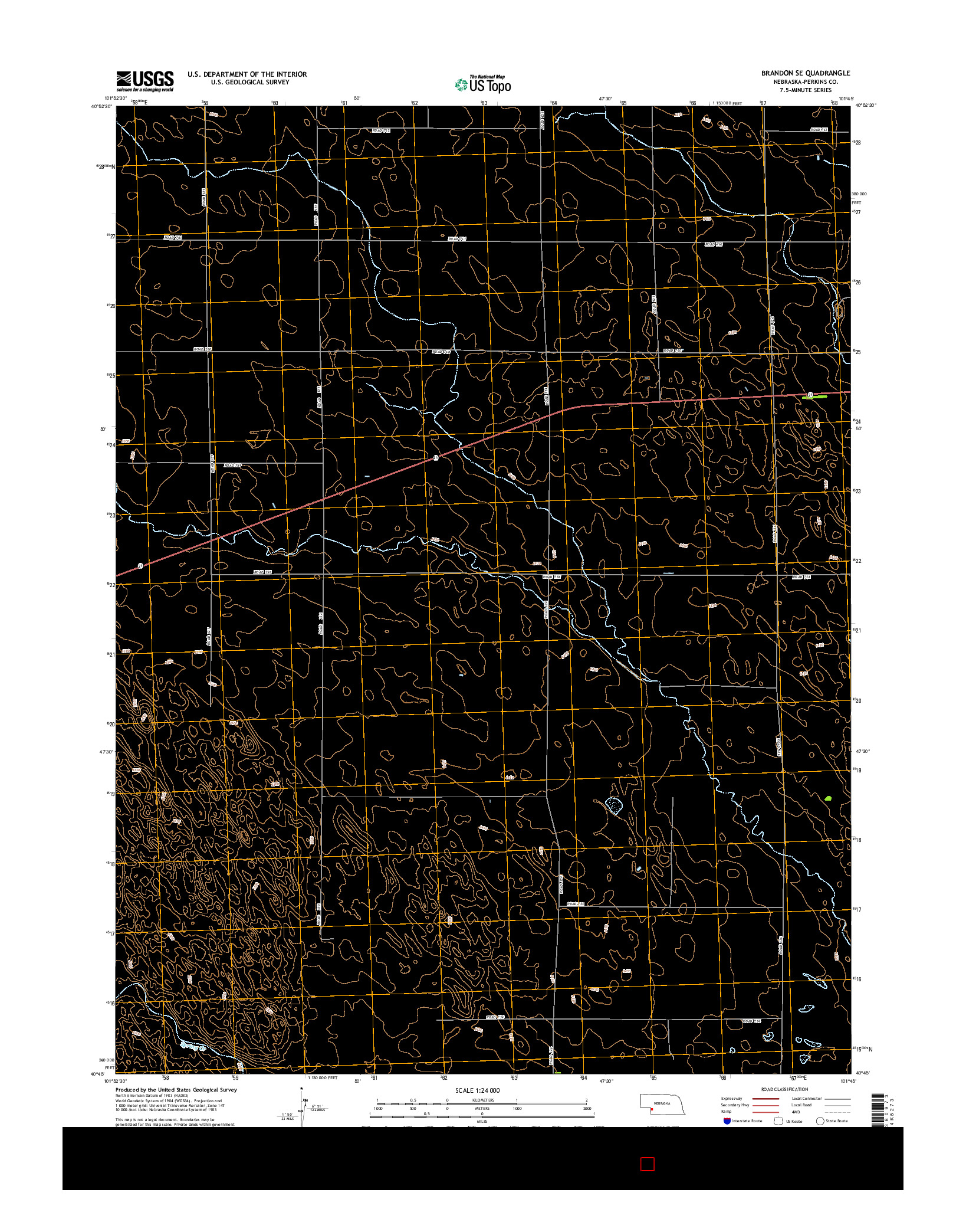 USGS US TOPO 7.5-MINUTE MAP FOR BRANDON SE, NE 2014