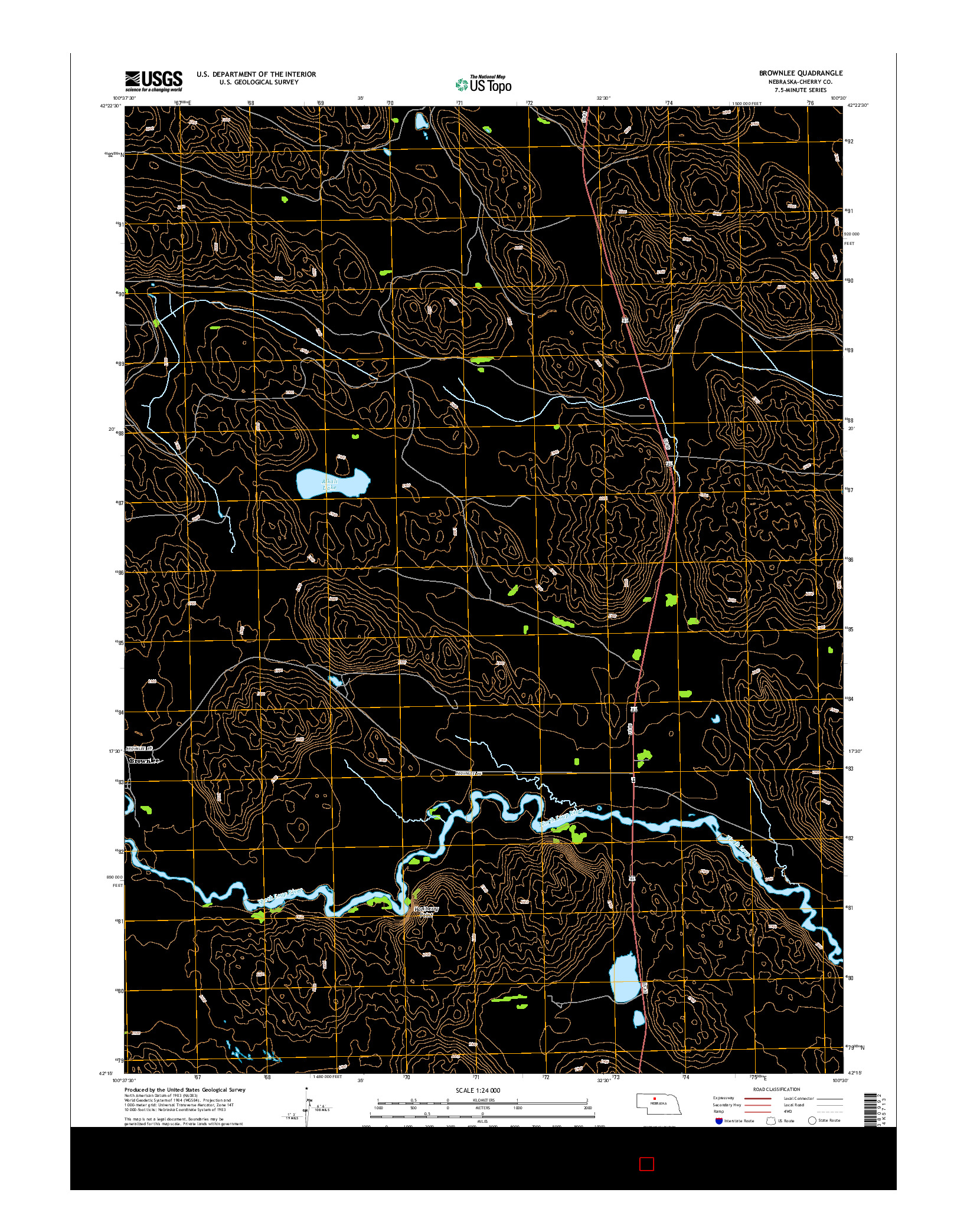 USGS US TOPO 7.5-MINUTE MAP FOR BROWNLEE, NE 2014