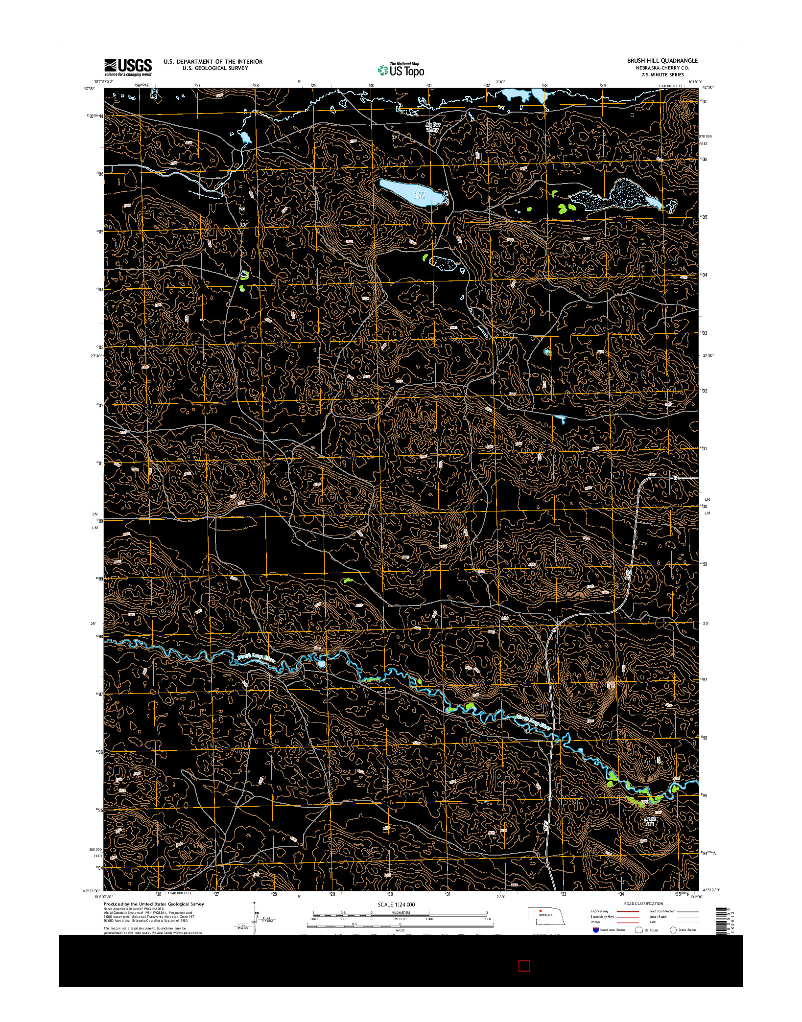 USGS US TOPO 7.5-MINUTE MAP FOR BRUSH HILL, NE 2014