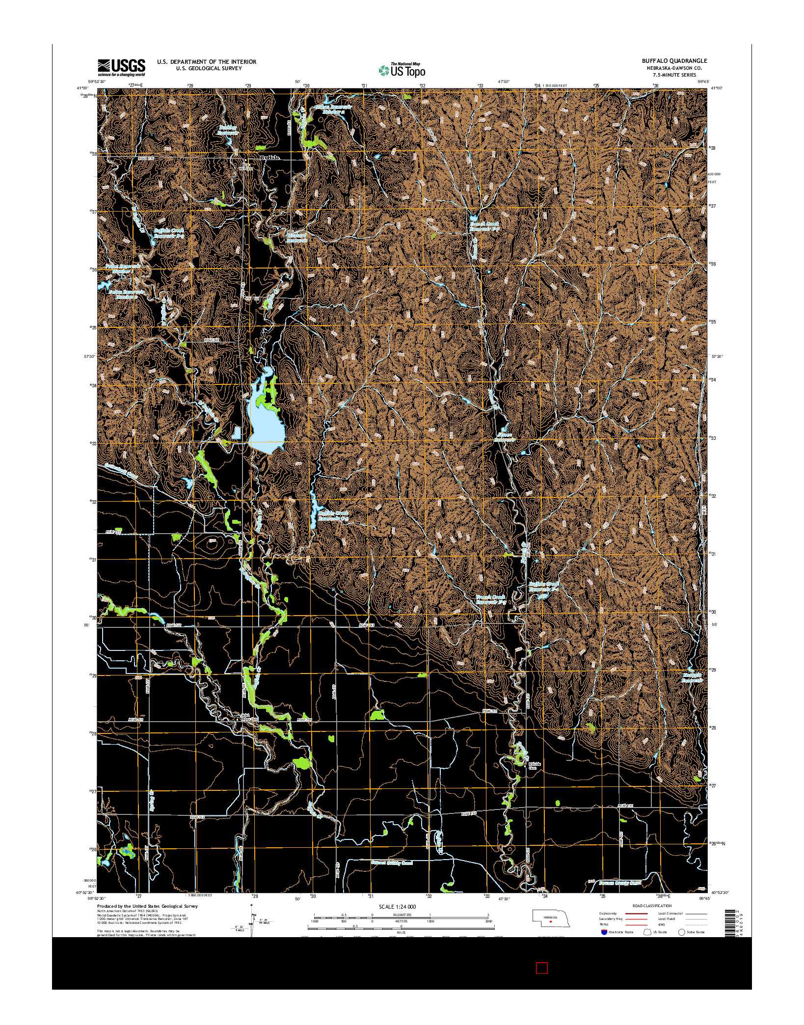 USGS US TOPO 7.5-MINUTE MAP FOR BUFFALO, NE 2014