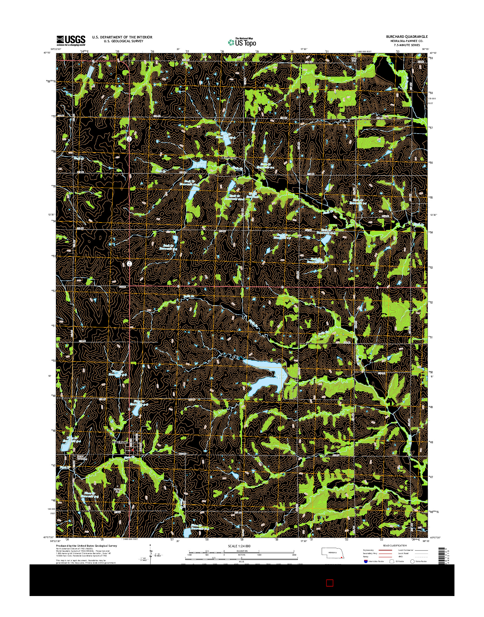 USGS US TOPO 7.5-MINUTE MAP FOR BURCHARD, NE 2014