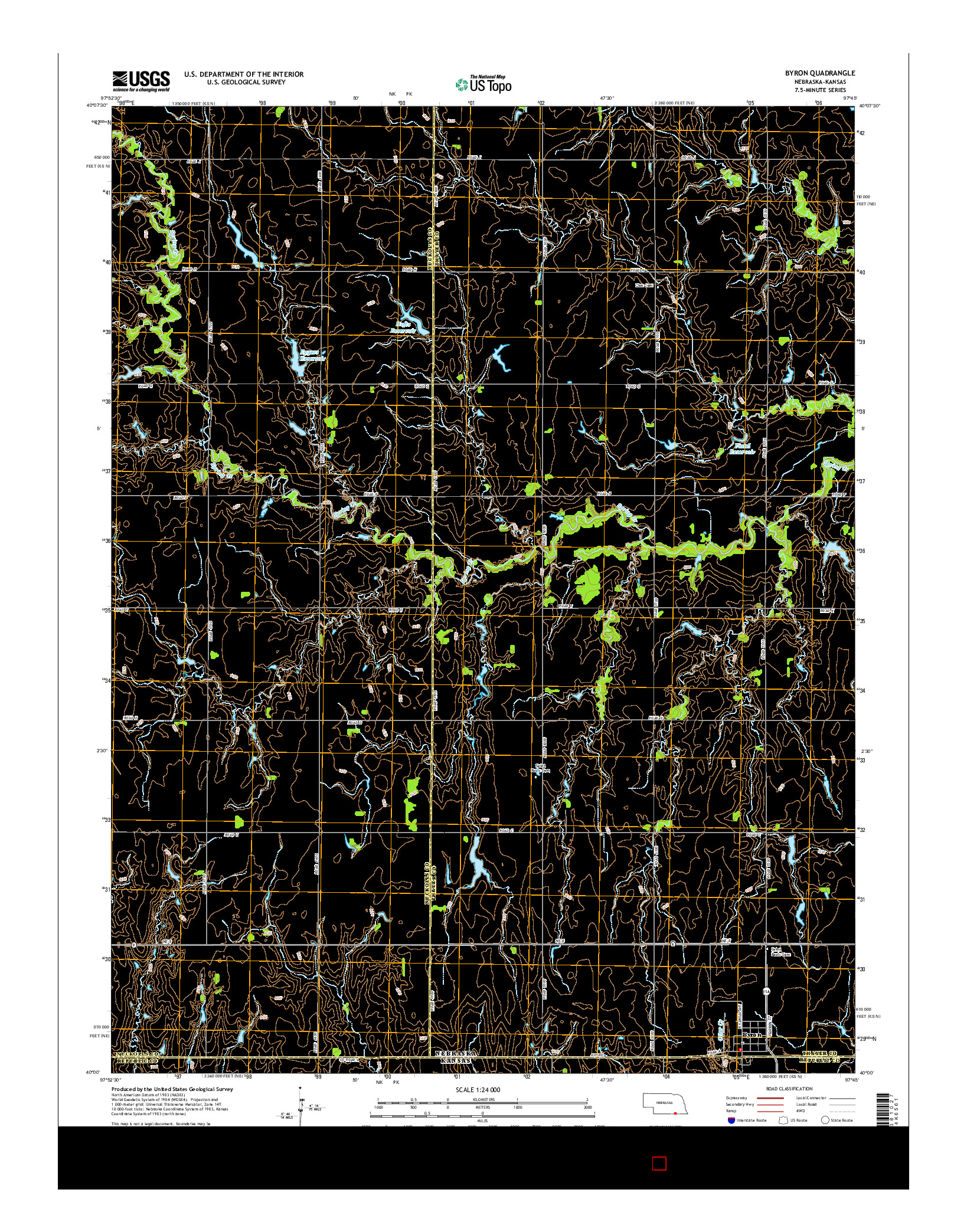 USGS US TOPO 7.5-MINUTE MAP FOR BYRON, NE-KS 2014