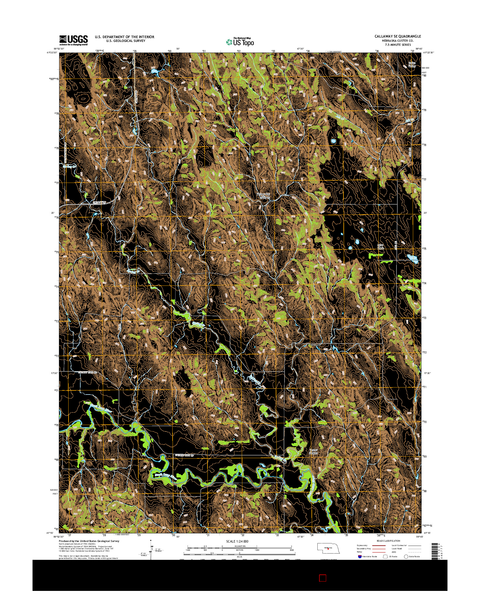 USGS US TOPO 7.5-MINUTE MAP FOR CALLAWAY SE, NE 2014