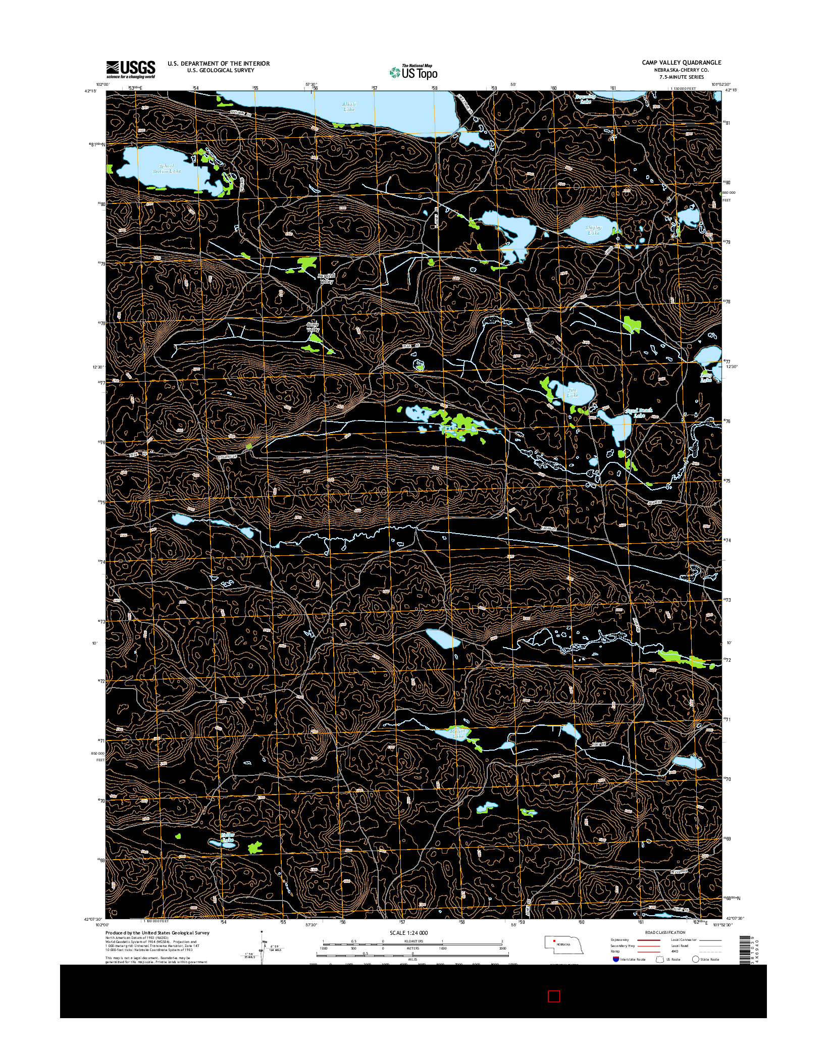 USGS US TOPO 7.5-MINUTE MAP FOR CAMP VALLEY, NE 2014