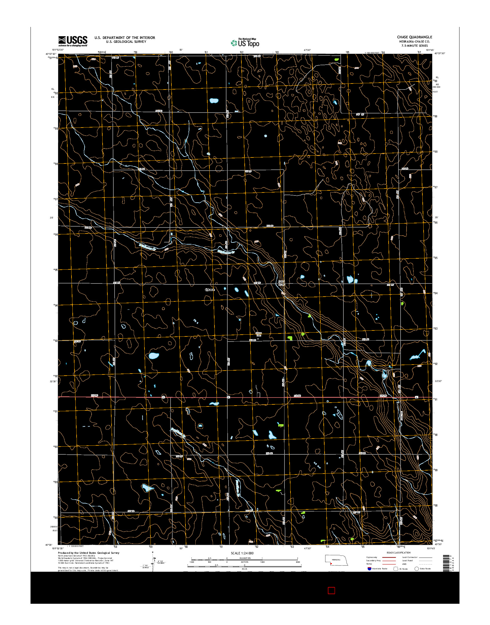 USGS US TOPO 7.5-MINUTE MAP FOR CHASE, NE 2014