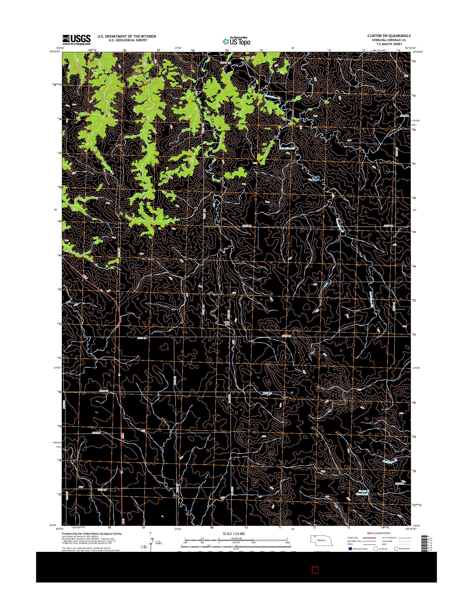 USGS US TOPO 7.5-MINUTE MAP FOR CLINTON SW, NE 2014
