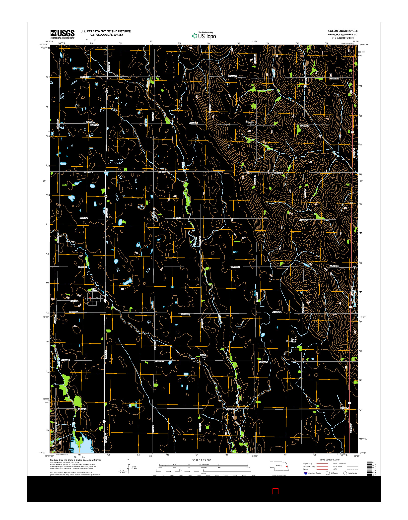 USGS US TOPO 7.5-MINUTE MAP FOR COLON, NE 2014