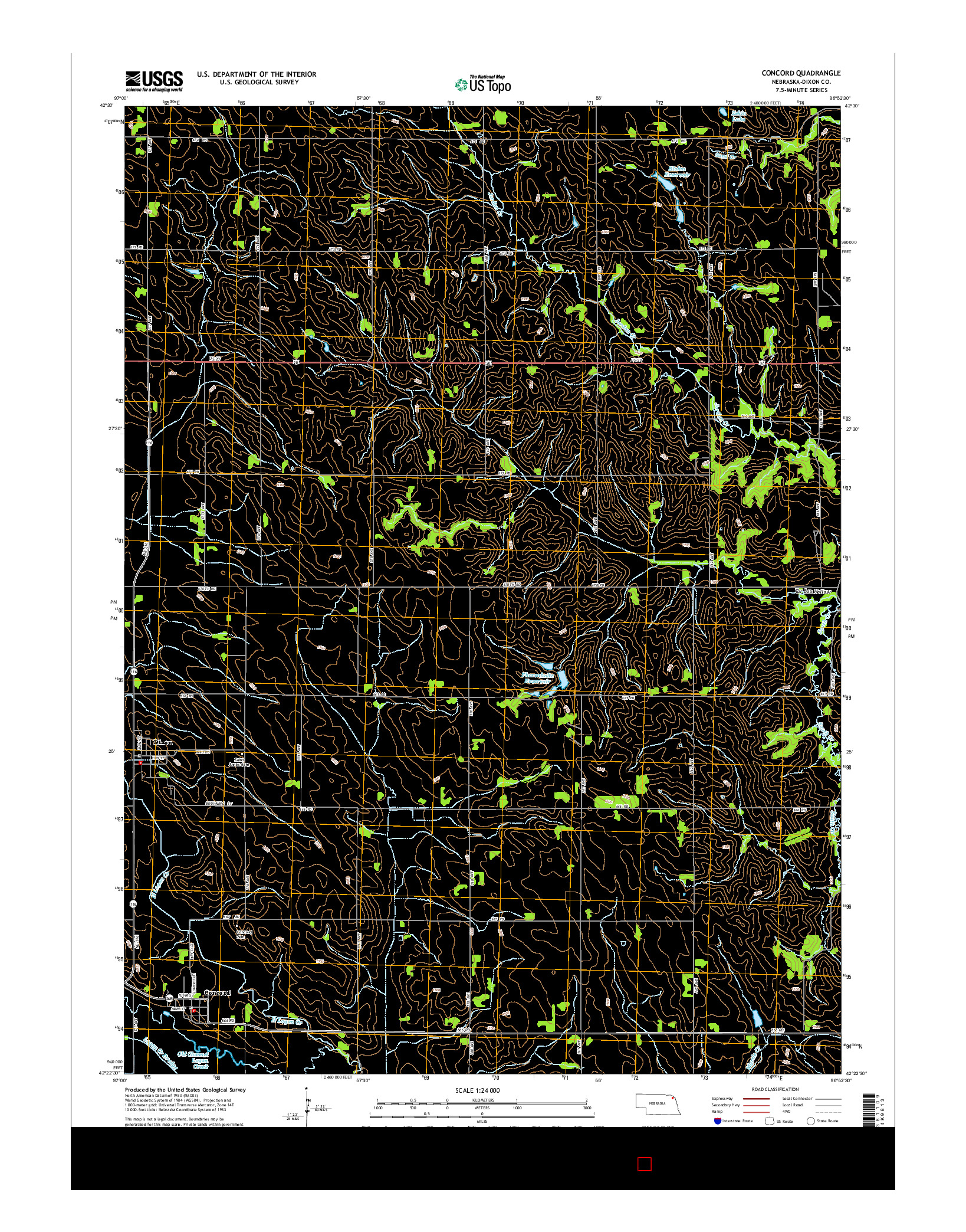 USGS US TOPO 7.5-MINUTE MAP FOR CONCORD, NE 2014