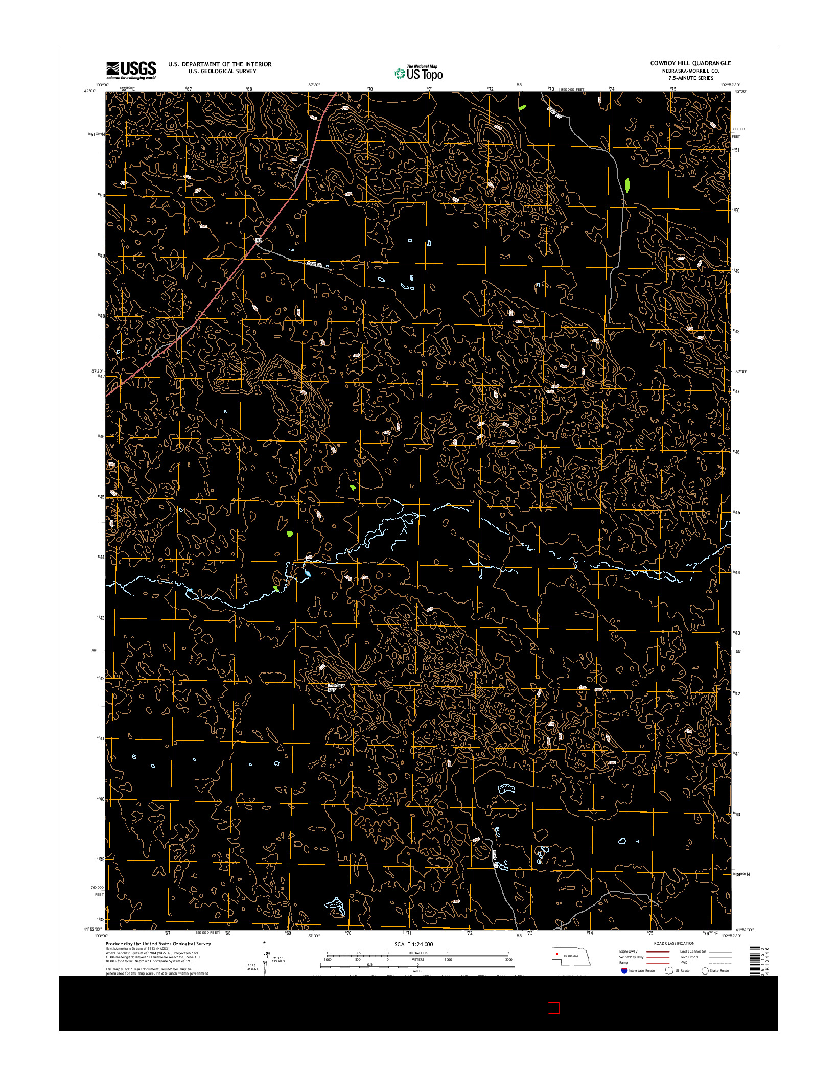 USGS US TOPO 7.5-MINUTE MAP FOR COWBOY HILL, NE 2014