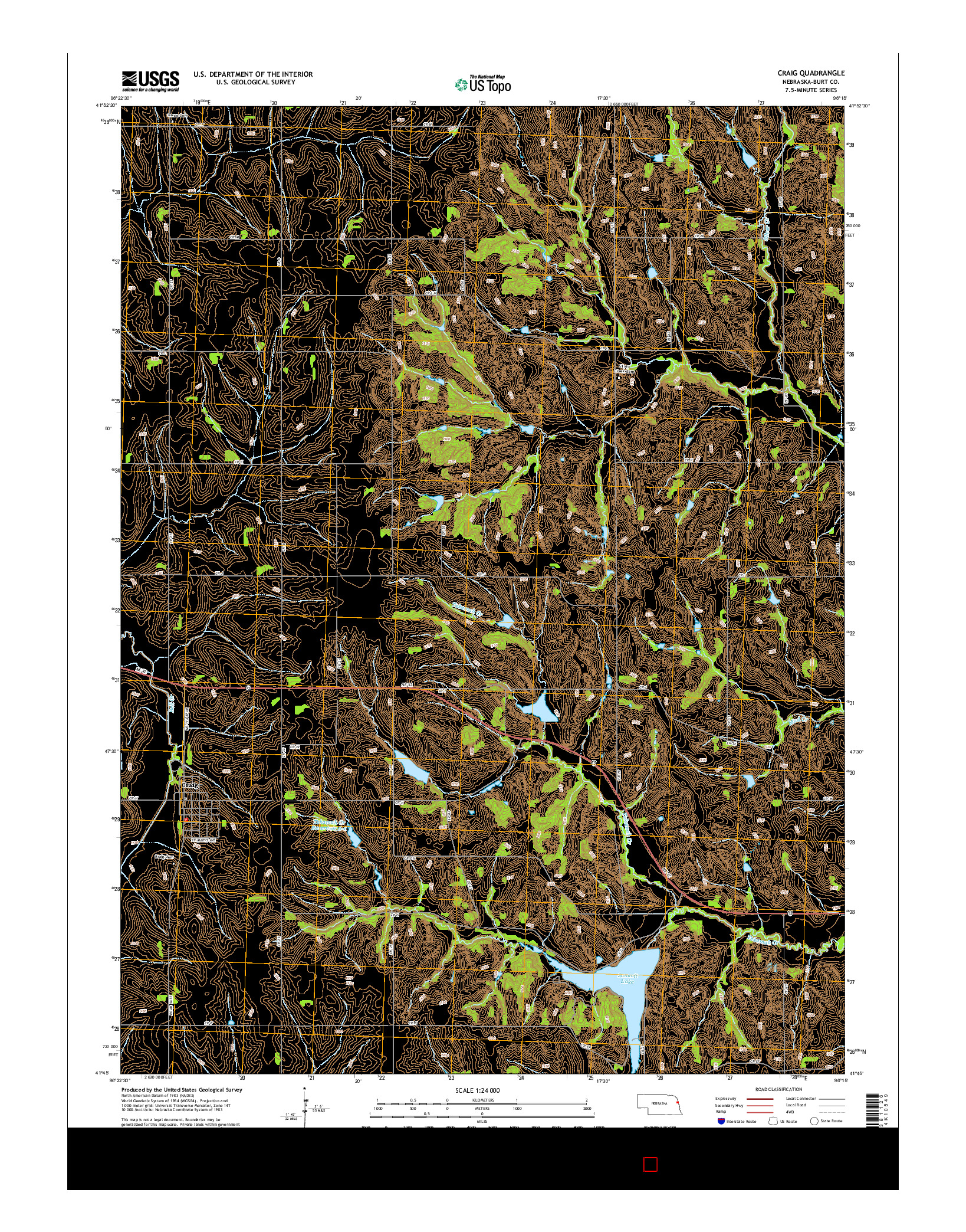 USGS US TOPO 7.5-MINUTE MAP FOR CRAIG, NE 2014