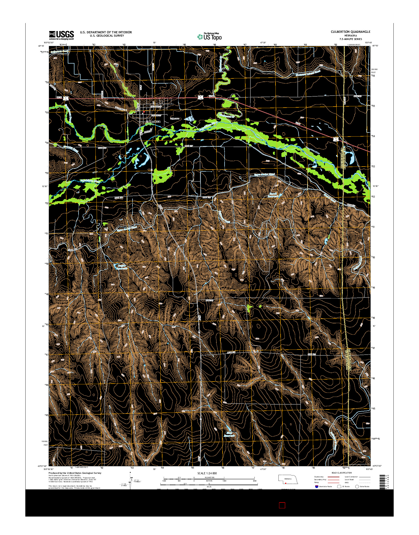 USGS US TOPO 7.5-MINUTE MAP FOR CULBERTSON, NE 2014