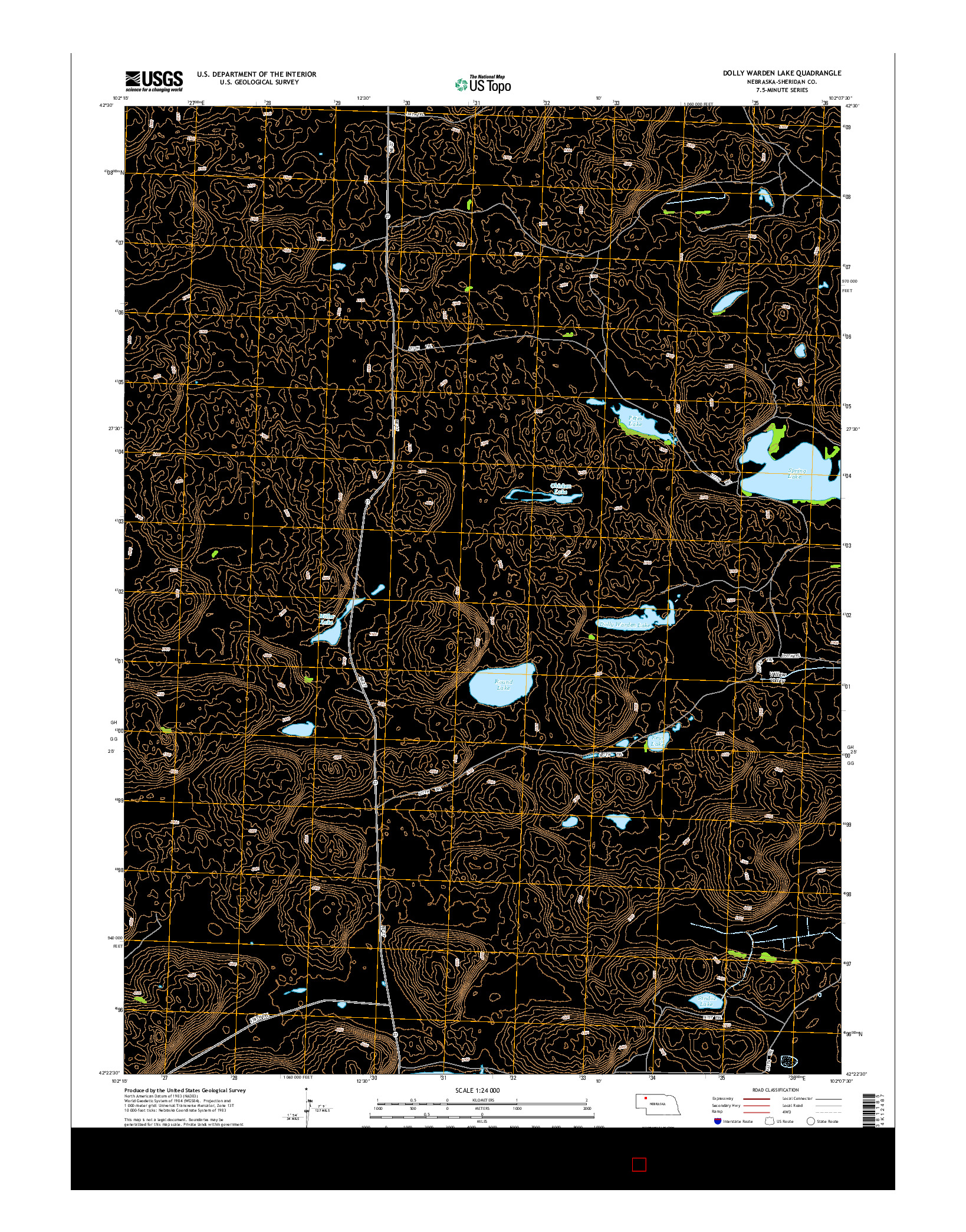 USGS US TOPO 7.5-MINUTE MAP FOR DOLLY WARDEN LAKE, NE 2014