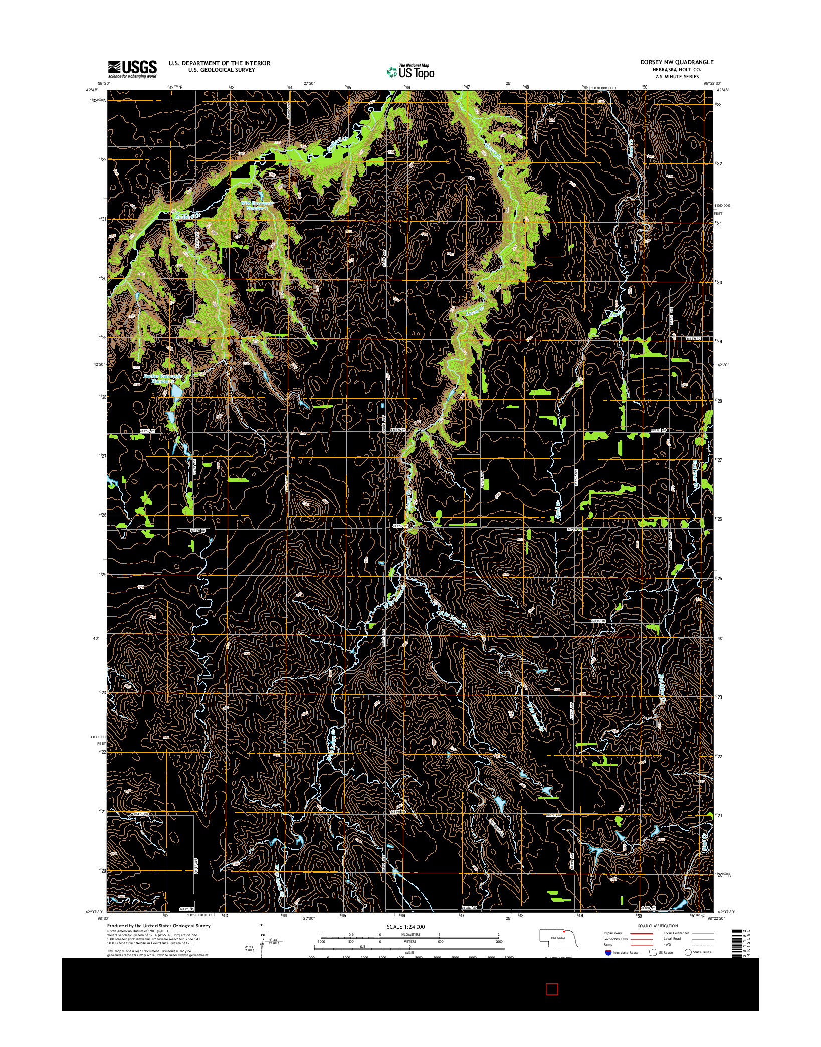 USGS US TOPO 7.5-MINUTE MAP FOR DORSEY NW, NE 2014