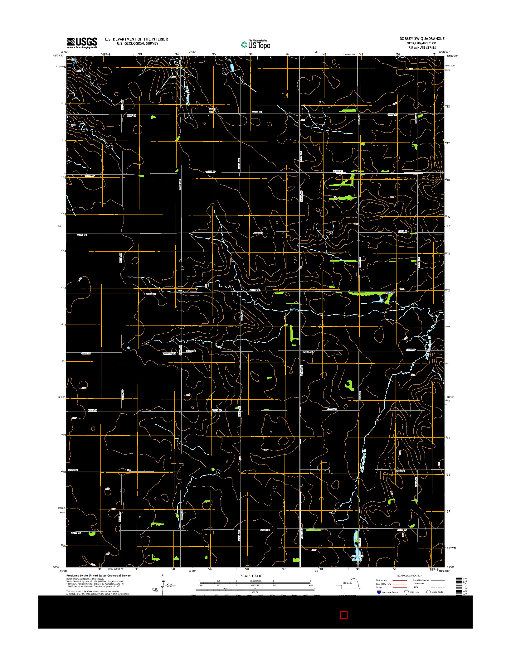 USGS US TOPO 7.5-MINUTE MAP FOR DORSEY SW, NE 2014