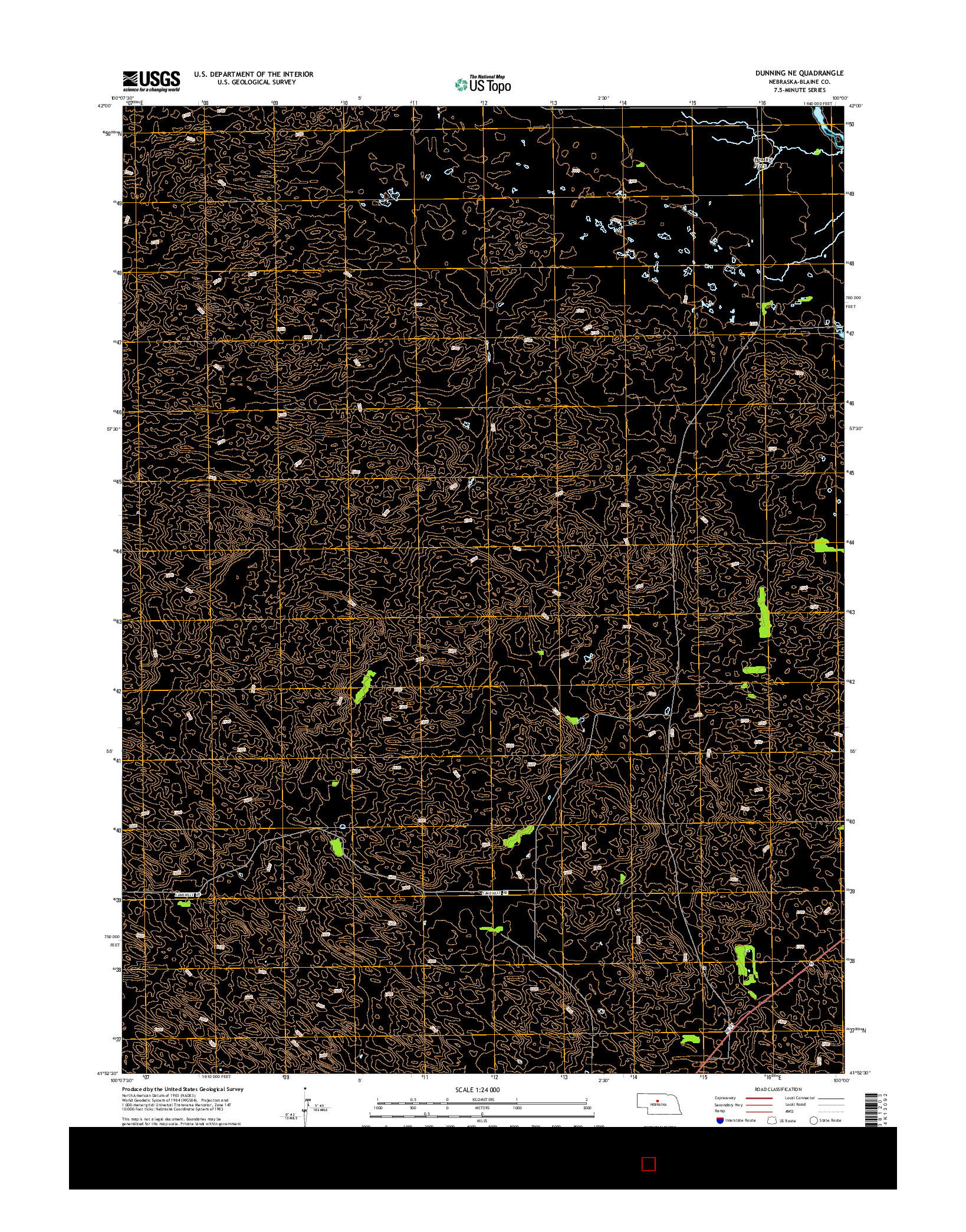 USGS US TOPO 7.5-MINUTE MAP FOR DUNNING NE, NE 2014