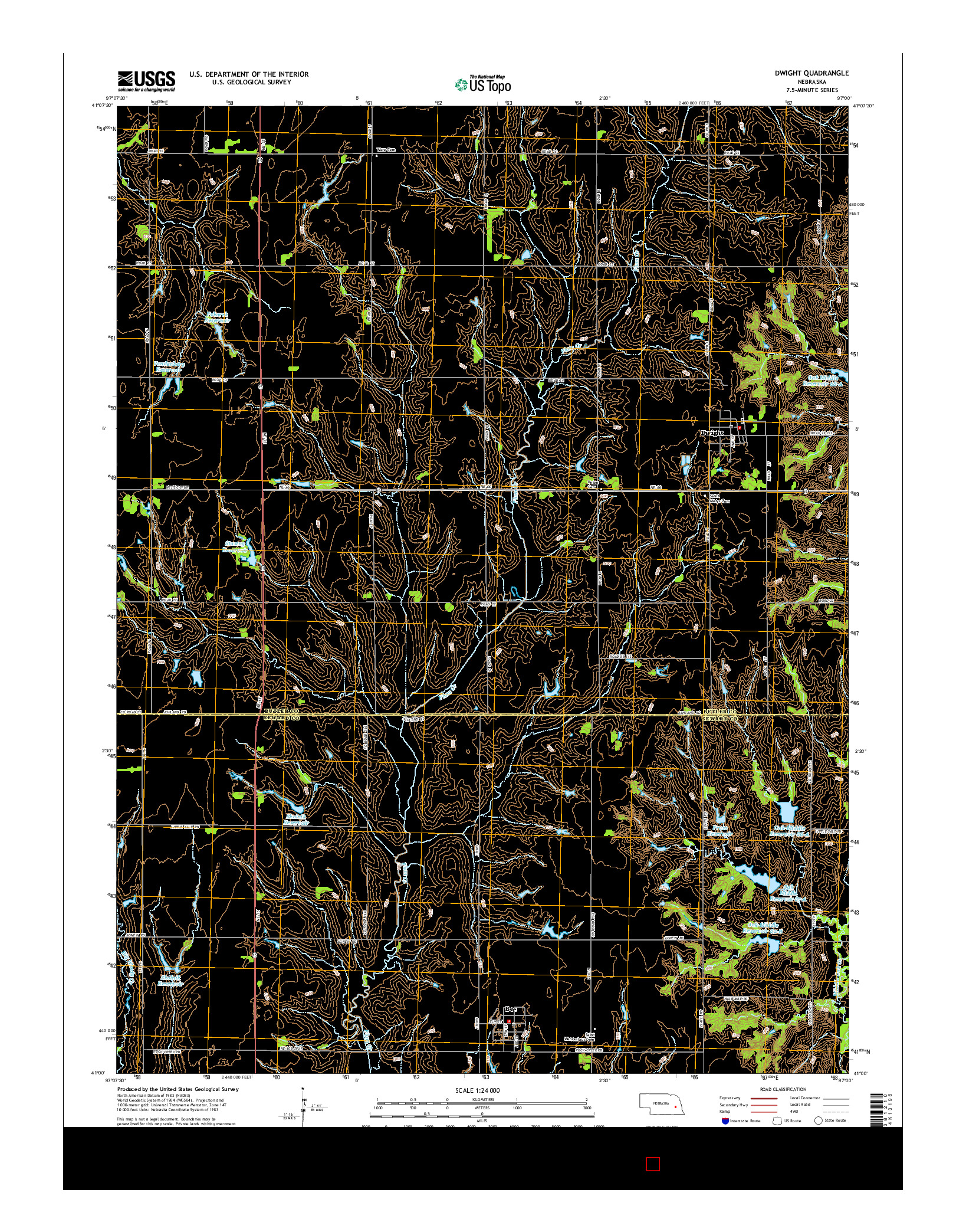 USGS US TOPO 7.5-MINUTE MAP FOR DWIGHT, NE 2014