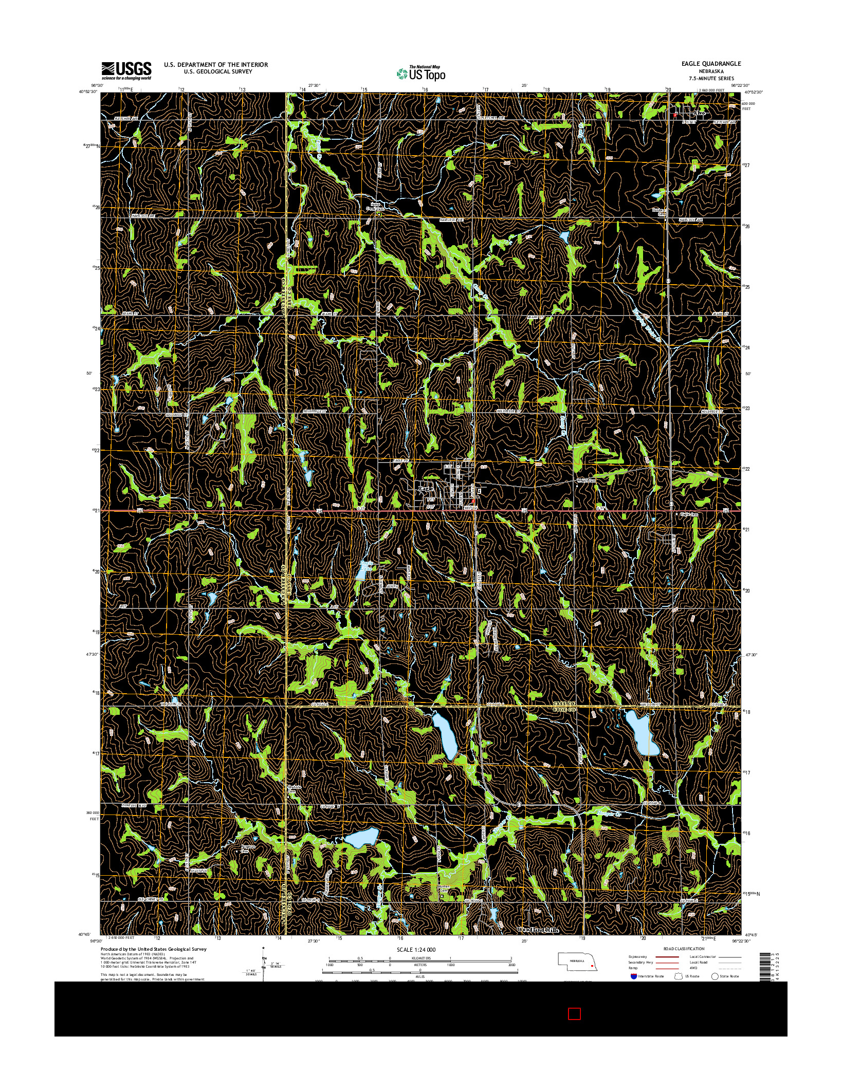 USGS US TOPO 7.5-MINUTE MAP FOR EAGLE, NE 2014