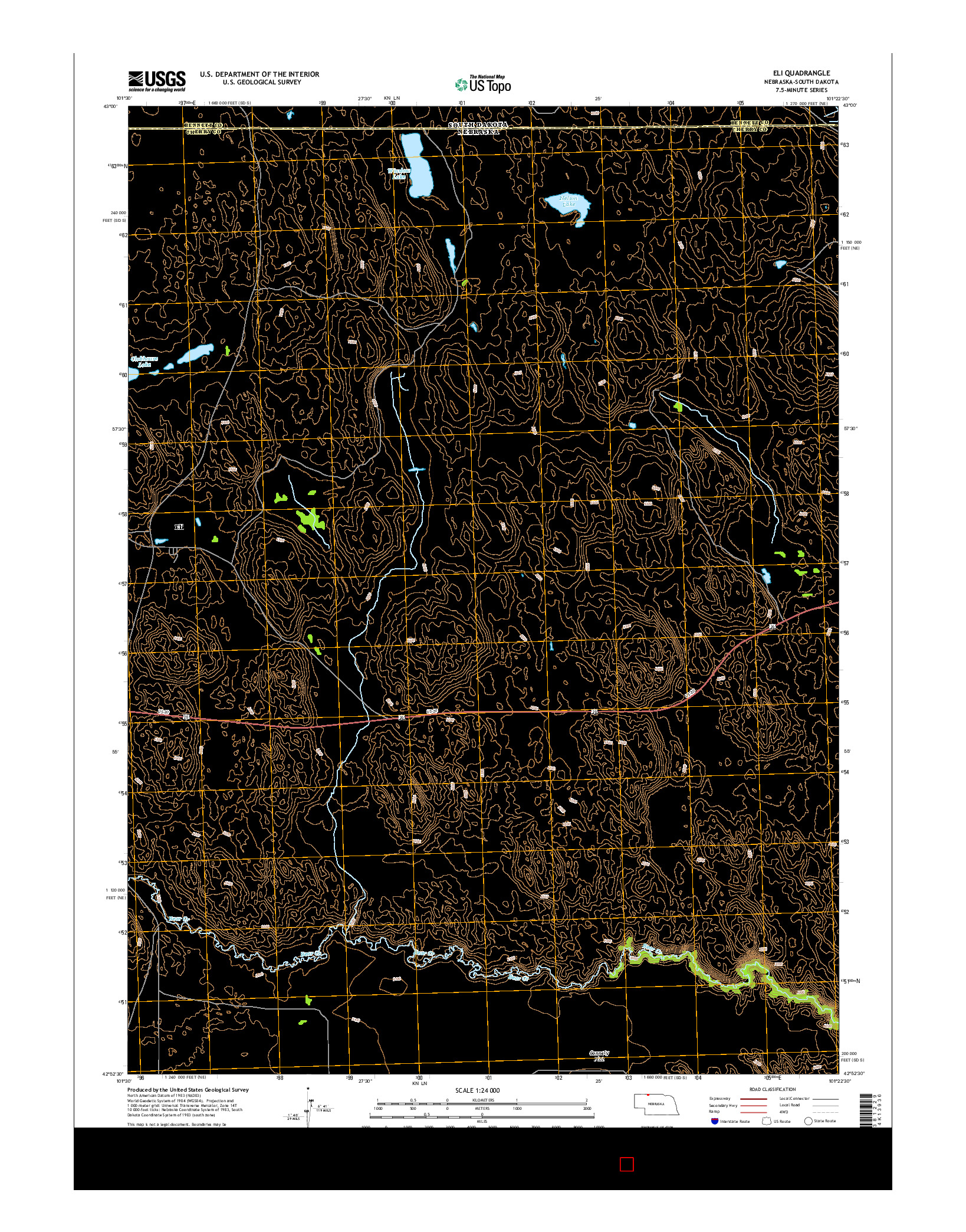 USGS US TOPO 7.5-MINUTE MAP FOR ELI, NE-SD 2014